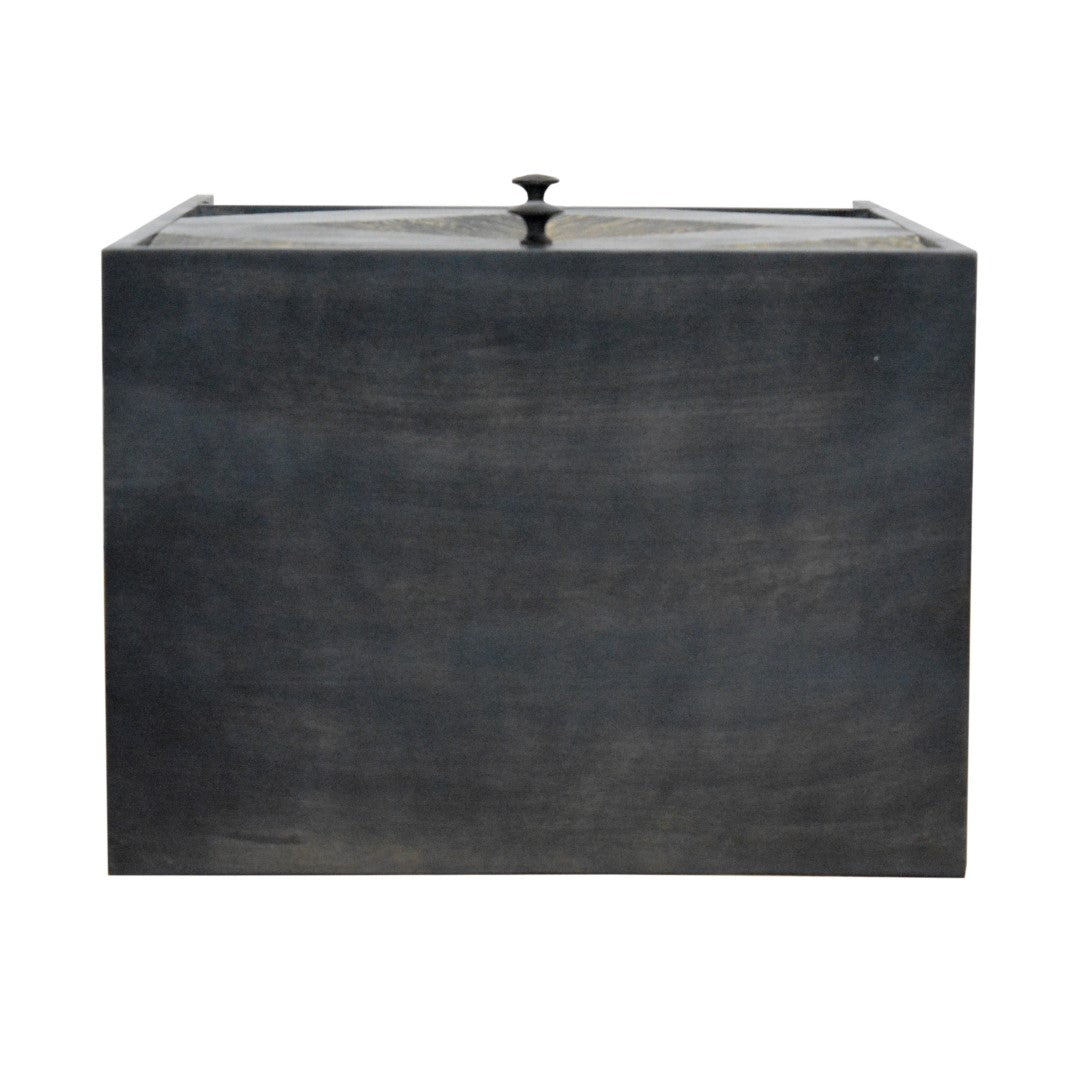 16" X 22" X 27" Metal Base Mango Wood Nightstand