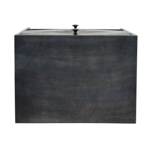 16" X 22" X 27" Metal Base Mango Wood Nightstand