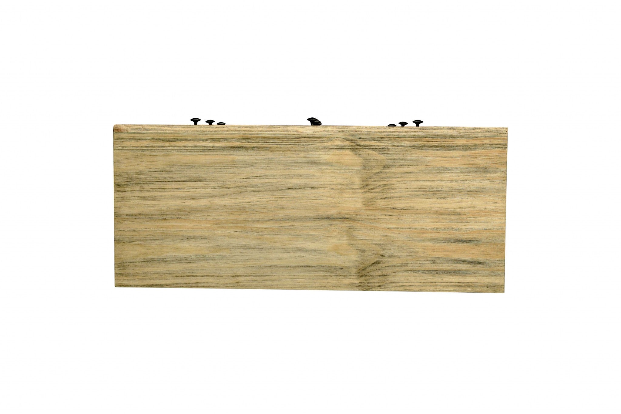 18" X 43" X 47" Dark Brown Pine Wood Chest