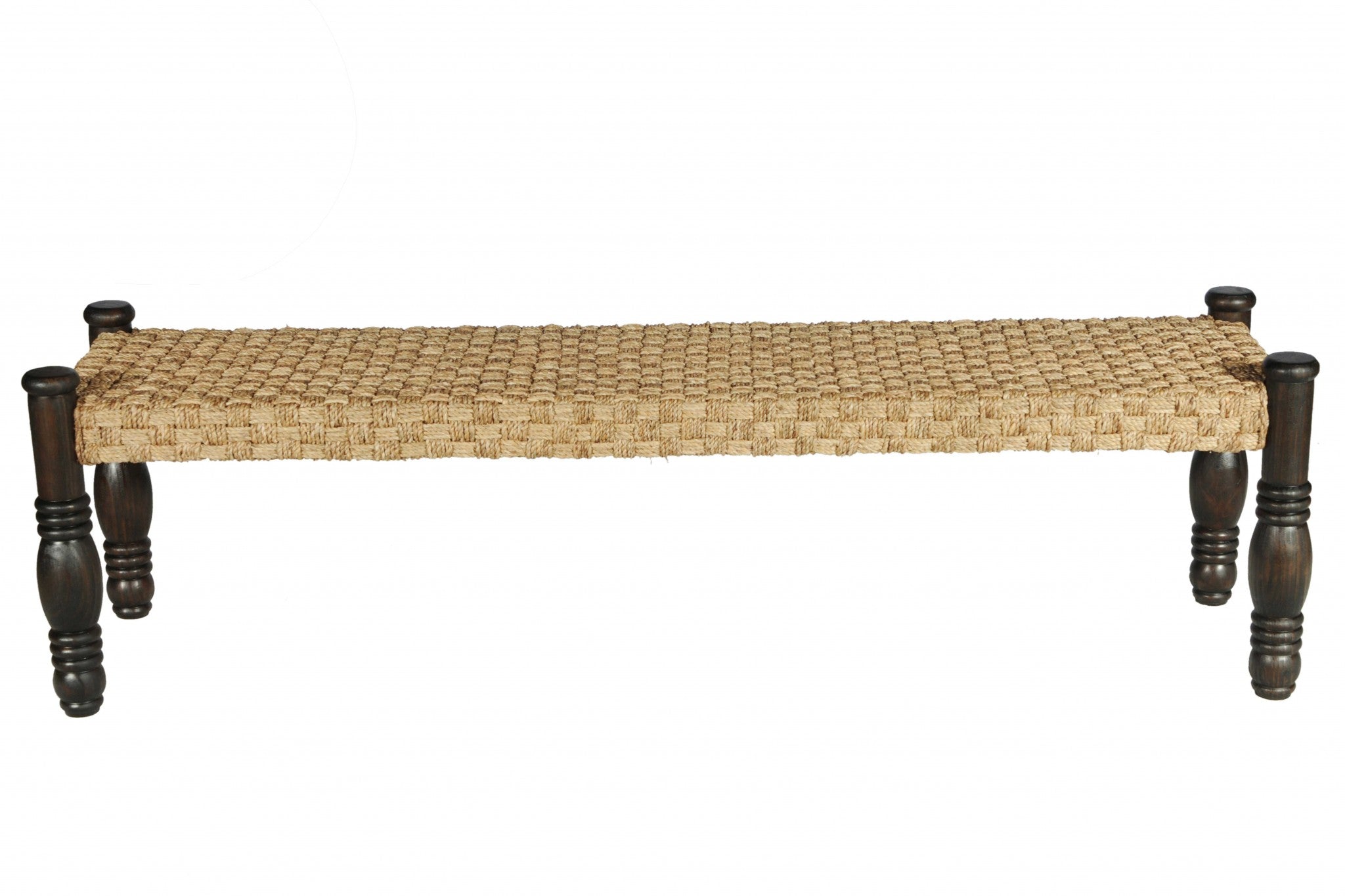 71" X 19" X 20" Dark Brown Pine Wood Dining Bench Large