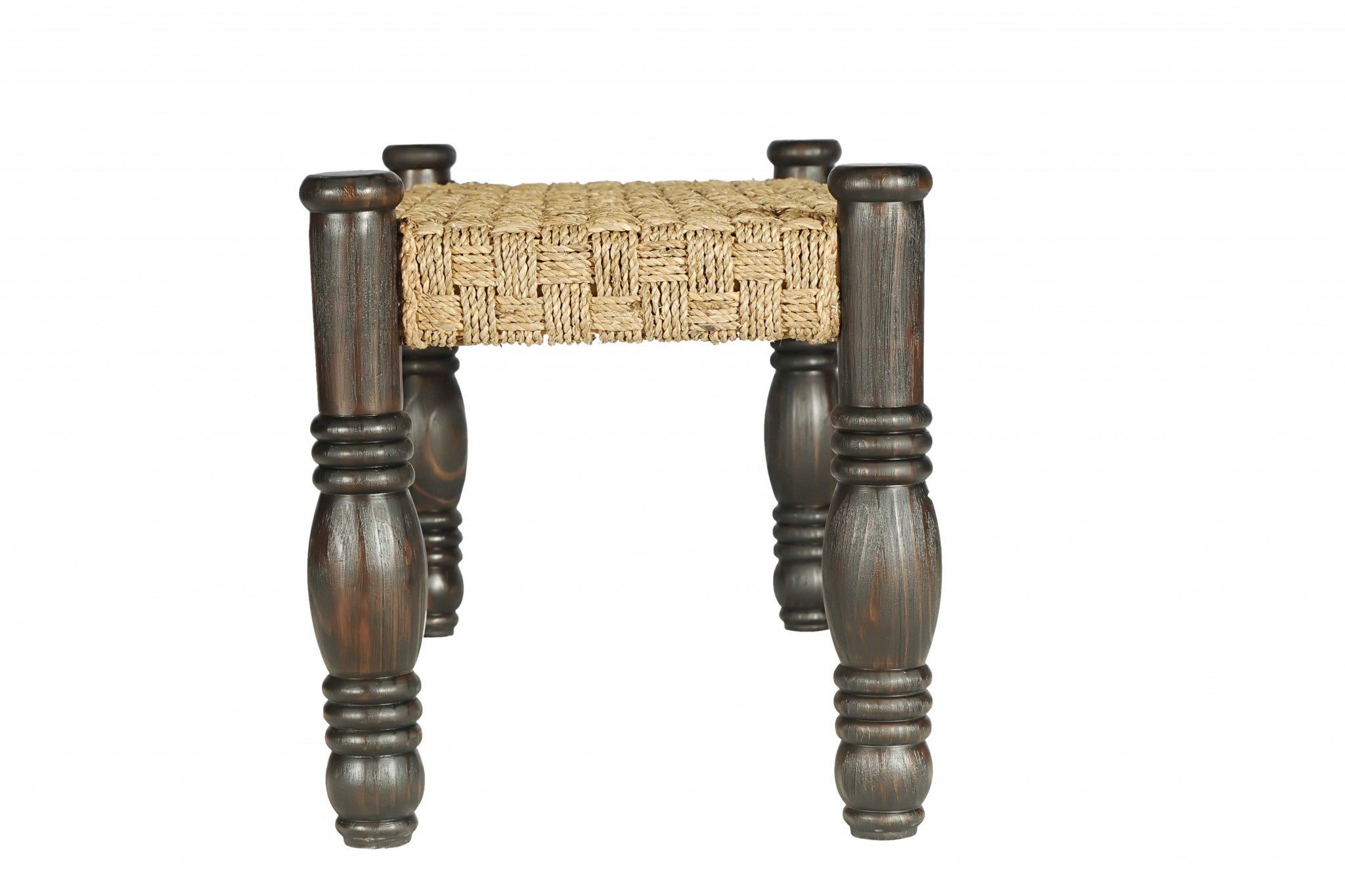 51" X 19" X 20" Dark Brown Pine Wood Dining Bench Small