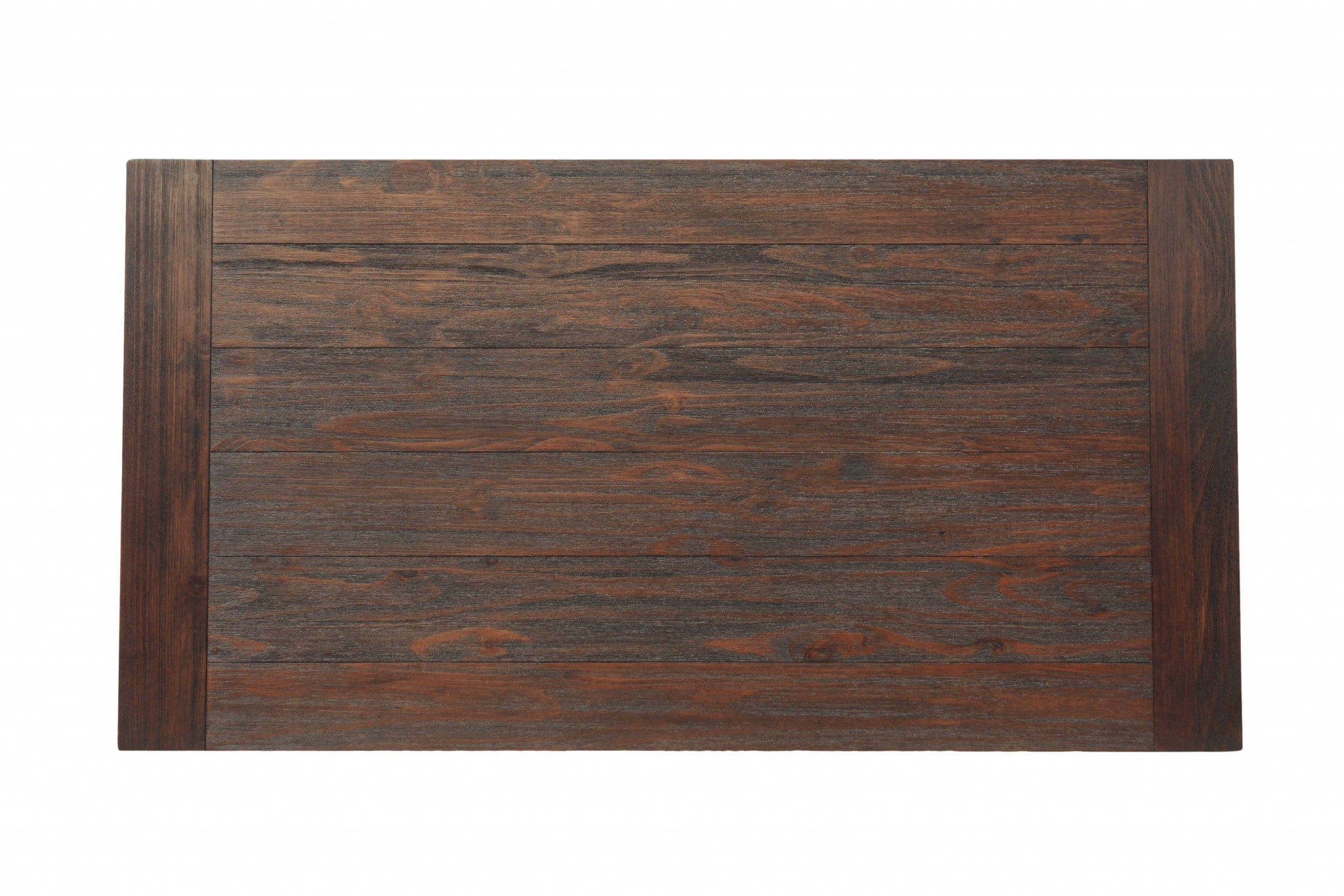 34" X 65" X 30" Dark Brown Pine Wood Small Dining Table