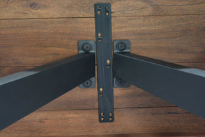 18" X 60" X 30" Brown/Black Wood Metal Console