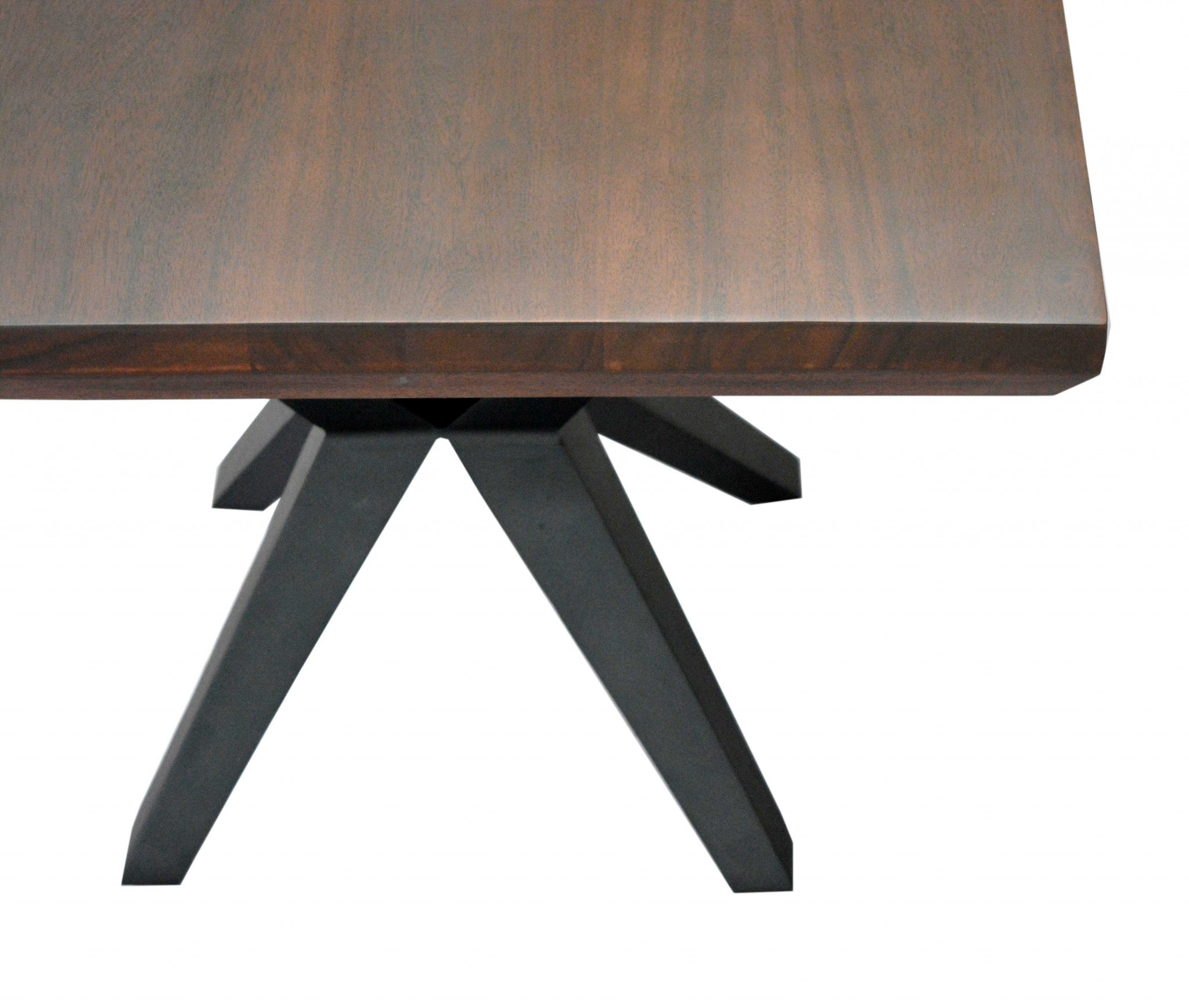 24" X 24" X 18" Brown/Black Wood Metal Side Table