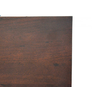 18" X 43" X 47" Brown/Black Wood Metal Bedroom Chest