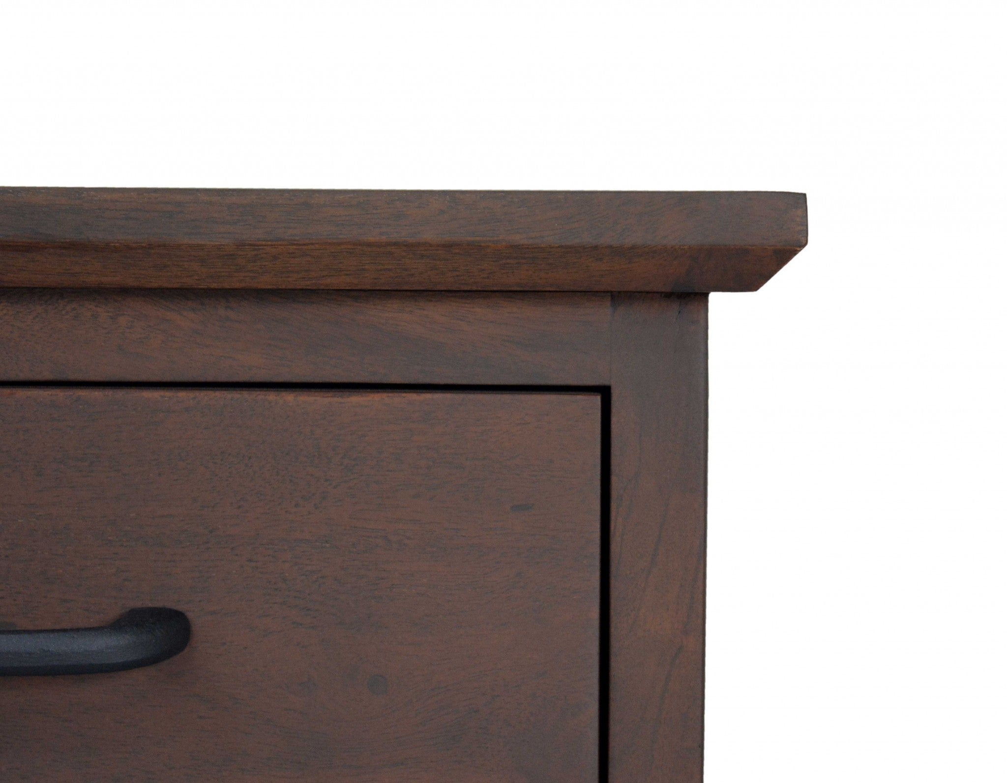 16" X 18" X 22" Brown/Black Wood Metal Nightstand