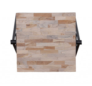 16" X 16" X 20" Multi Wood Metal Side Table