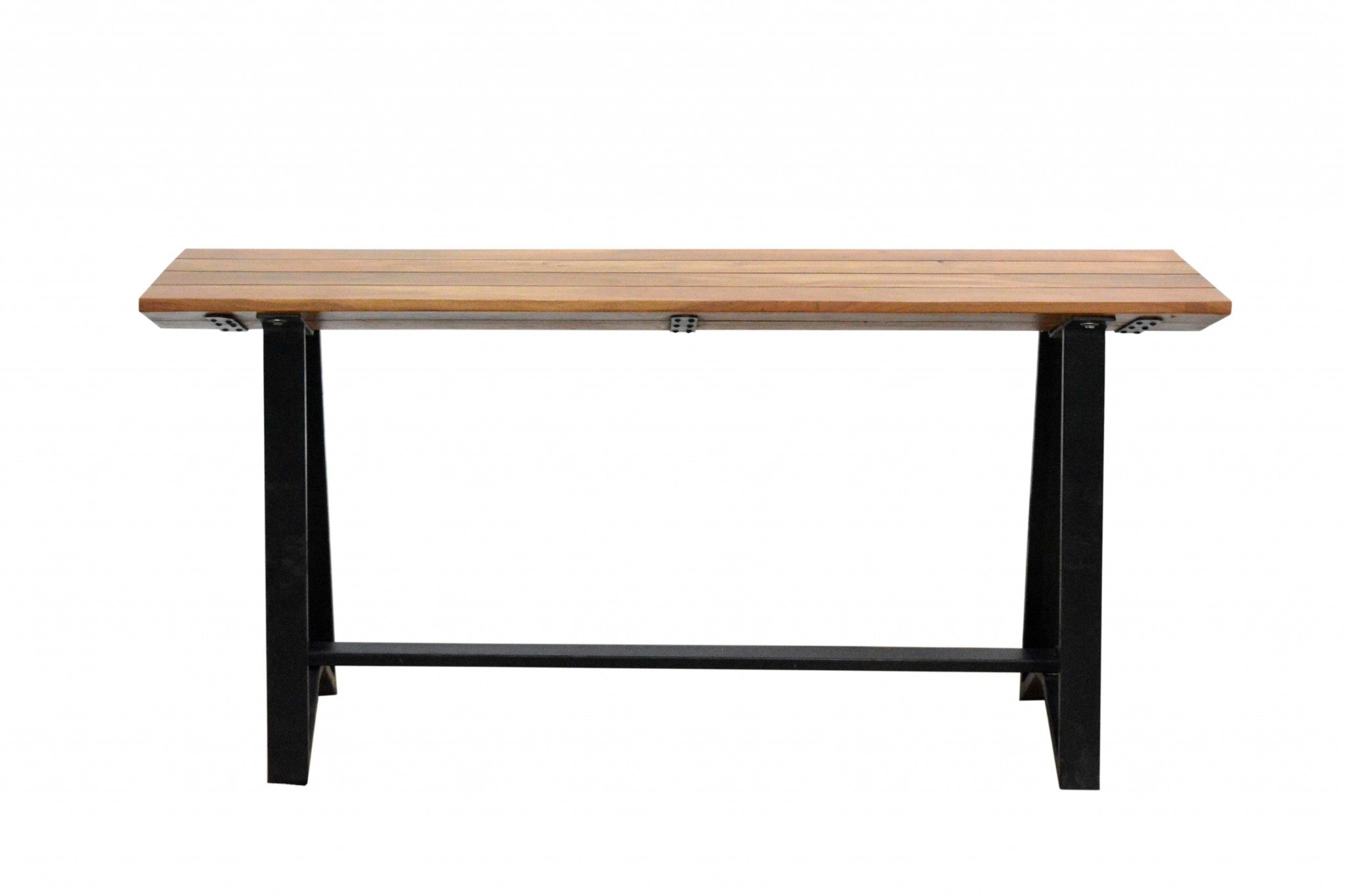 16" X 60" X 31" Natural Wood Metal Console