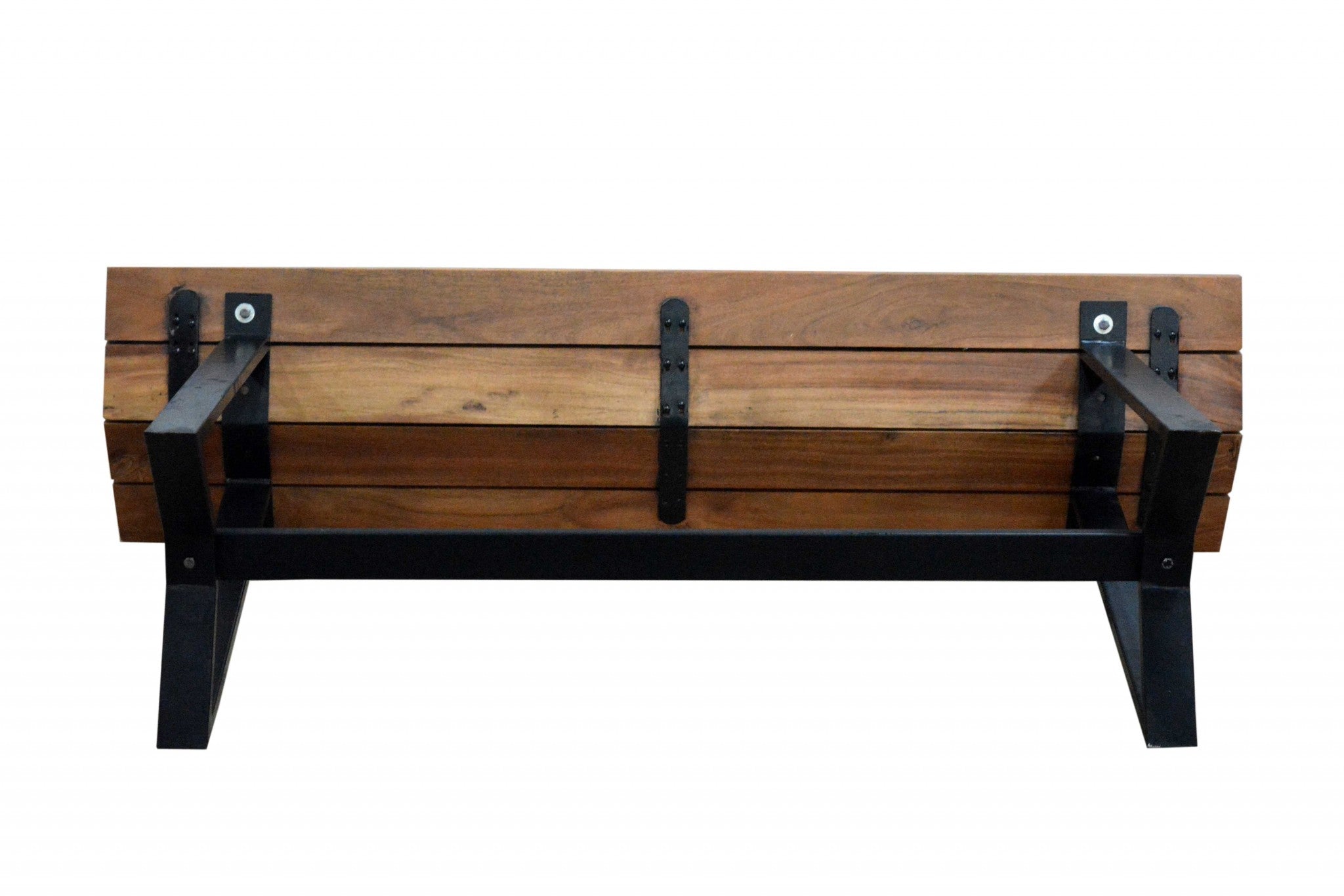 16" X 60" X 31" Natural Wood Metal Console