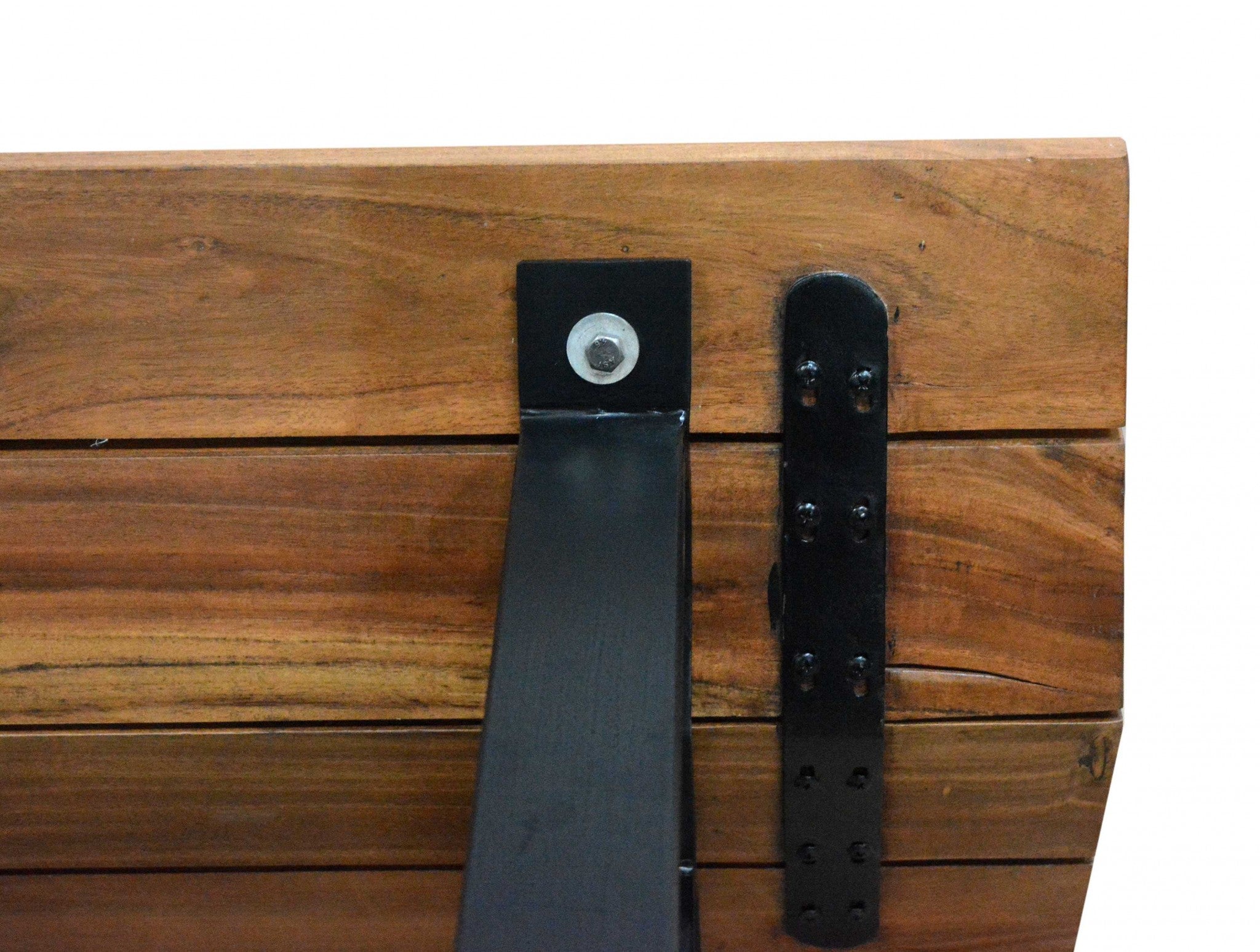 16" X 60" X 31" Natural Wood Metal Console