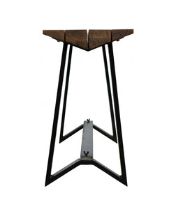 16" X 60" X 31" Natural Wood Metal Console
