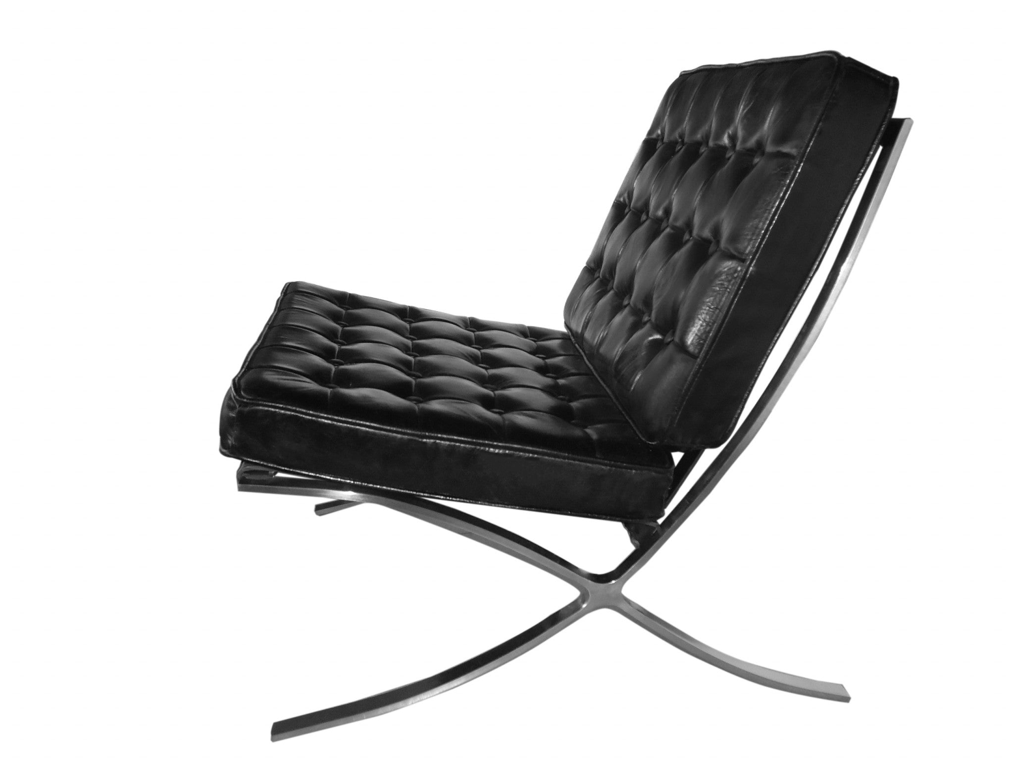 32" X 30" X 35" Black Full Leather Fireproof Foam Chair