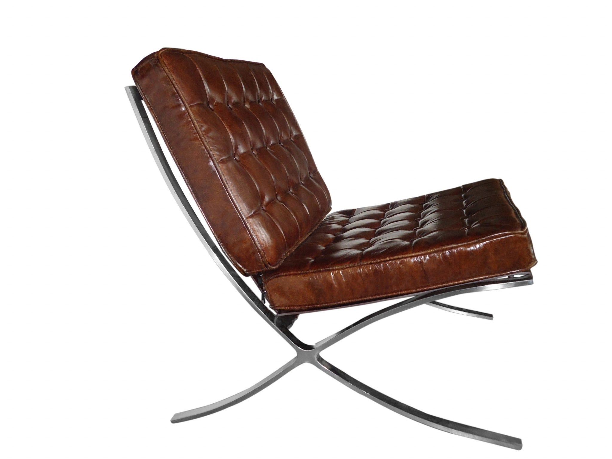 32" X 30" X 35" Brown Full Leather Fireproof Foam Chair
