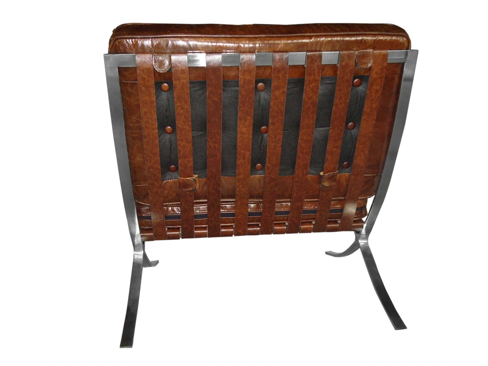 32" X 30" X 35" Brown Full Leather Fireproof Foam Chair