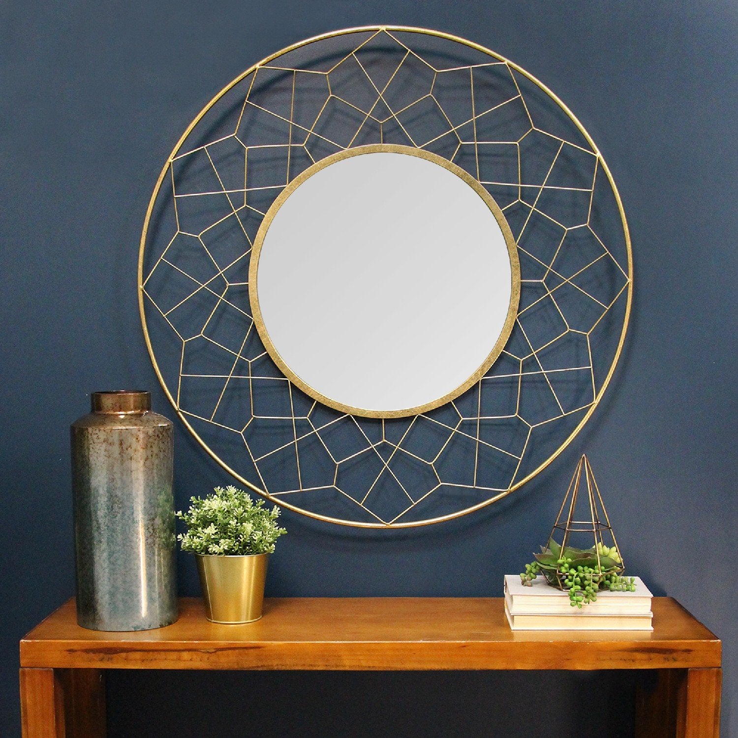 2.17" Round Gold Mirror