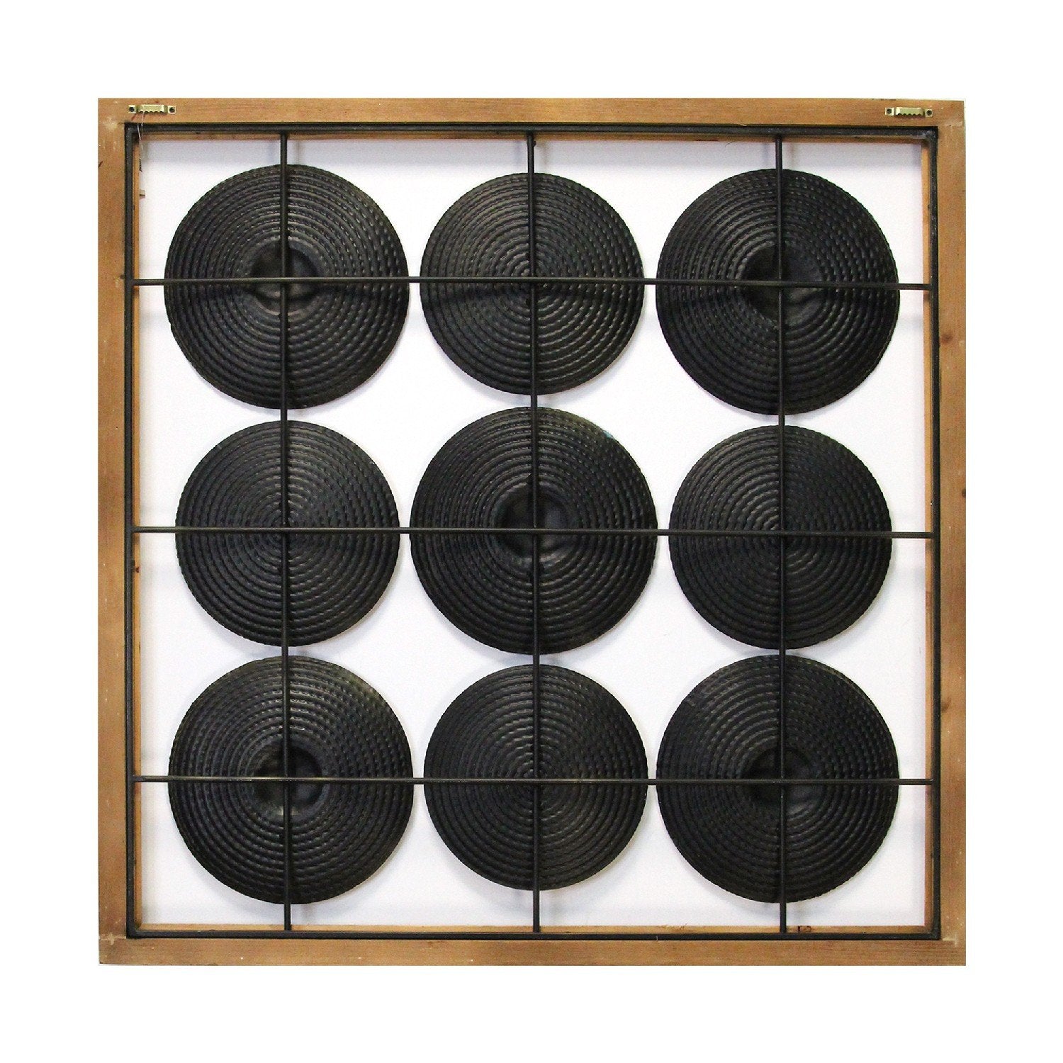 Distressed Multi-Color Metal & Wood Framed Plates