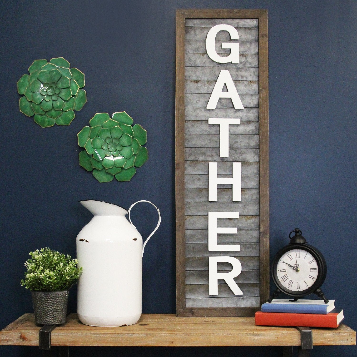 Galvanized Metal "Gather" Wood Wall Panel