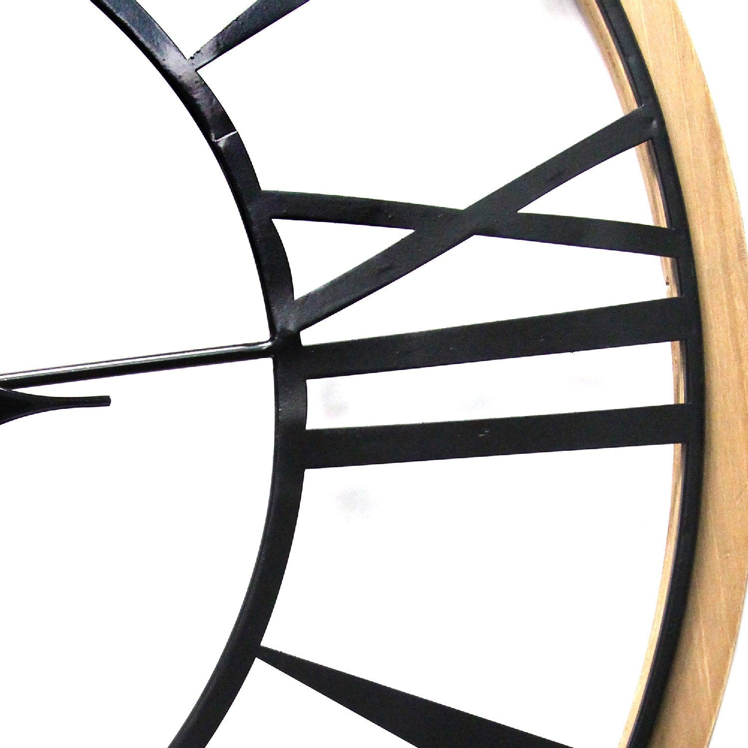 29.5" Round Metal & Wood Frame Columbus / Wall Clock