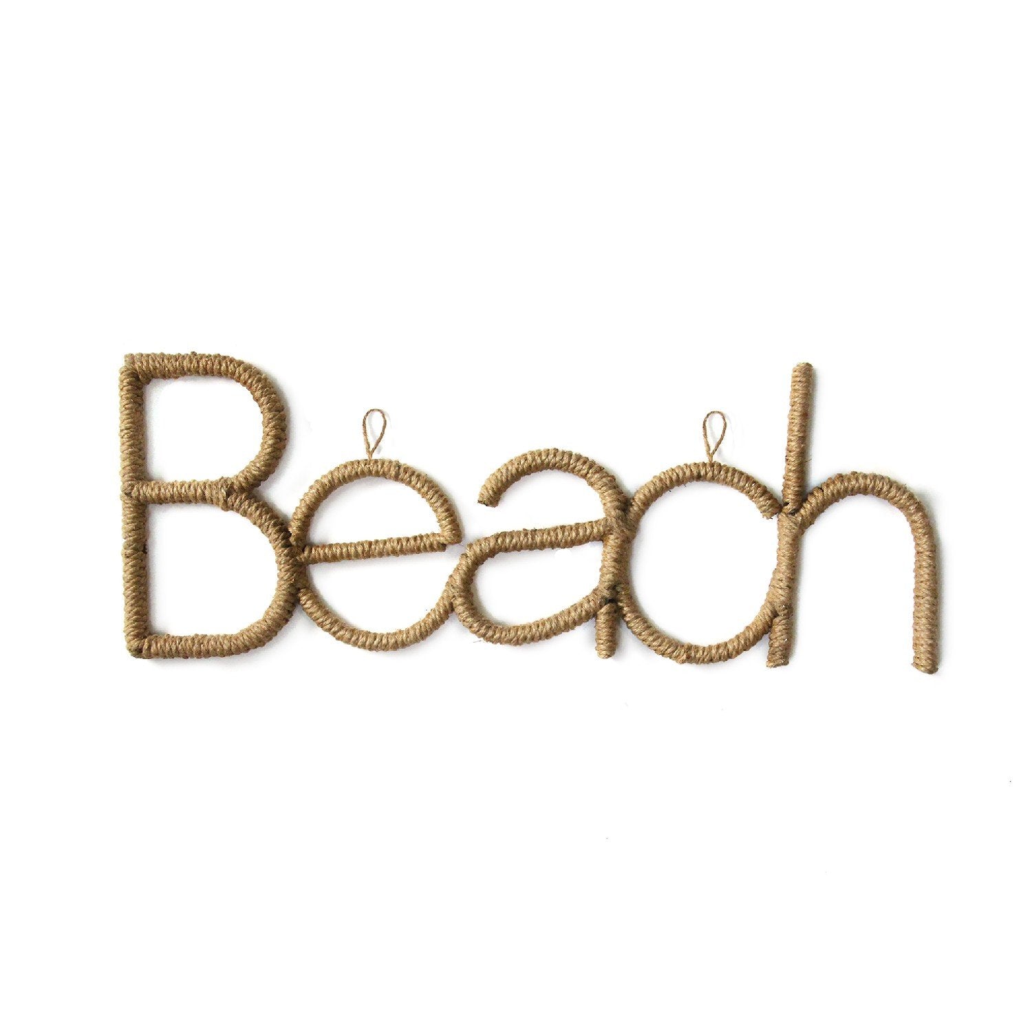 Coastal "Beach" Metal Rope Wall Decor