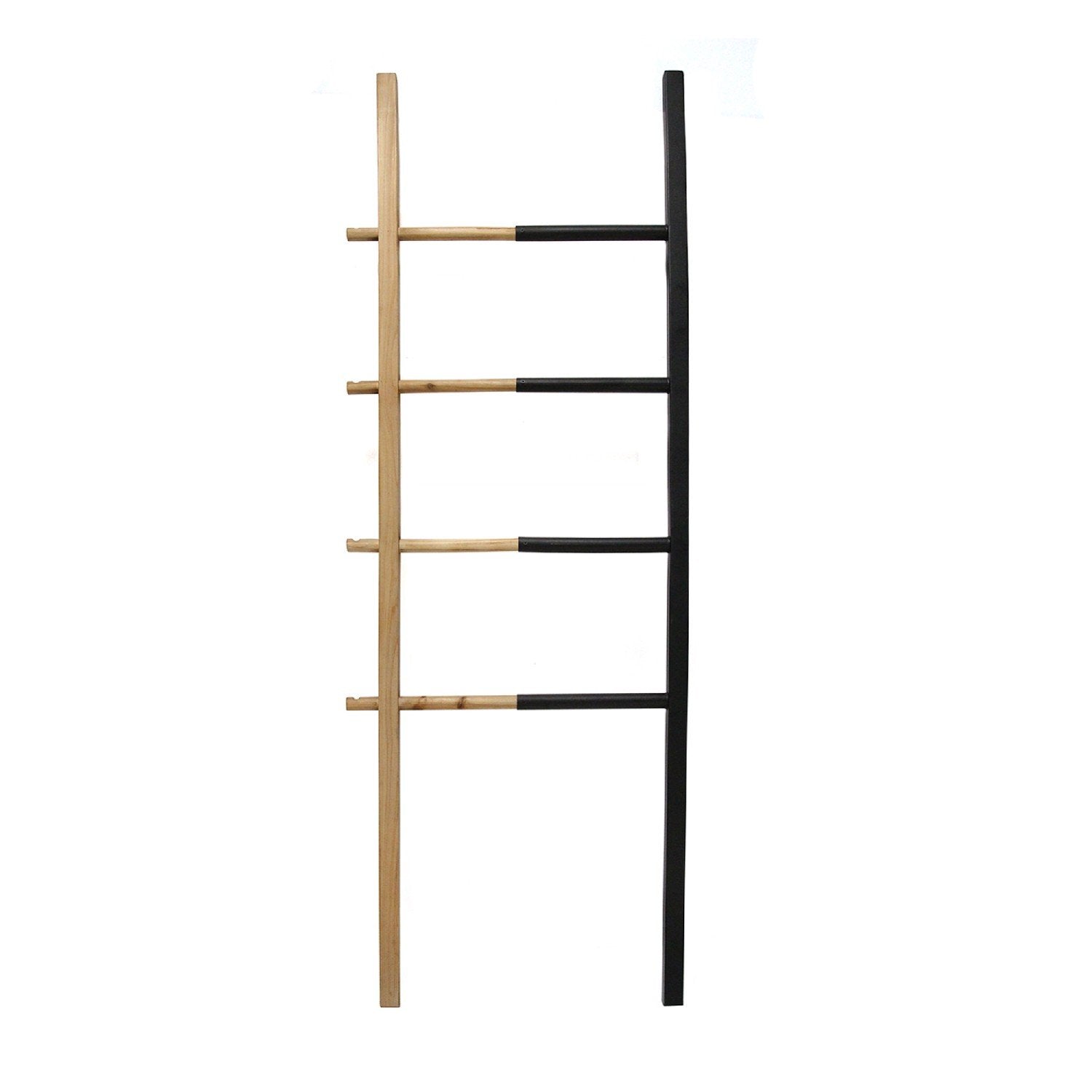 60" Wood & Metal Decorative Ladder