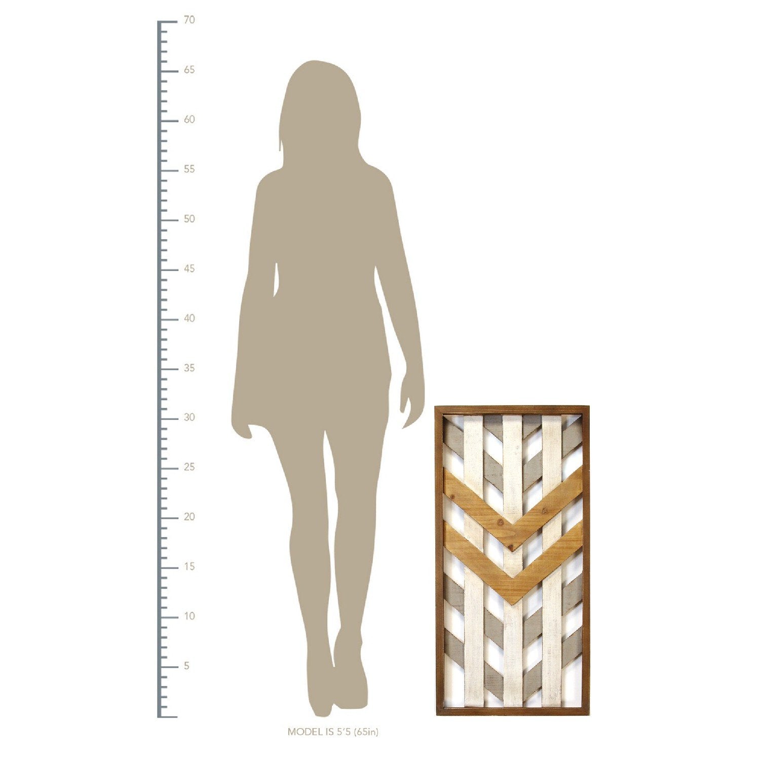 Boho Geometric Wood Framed Wall Panel