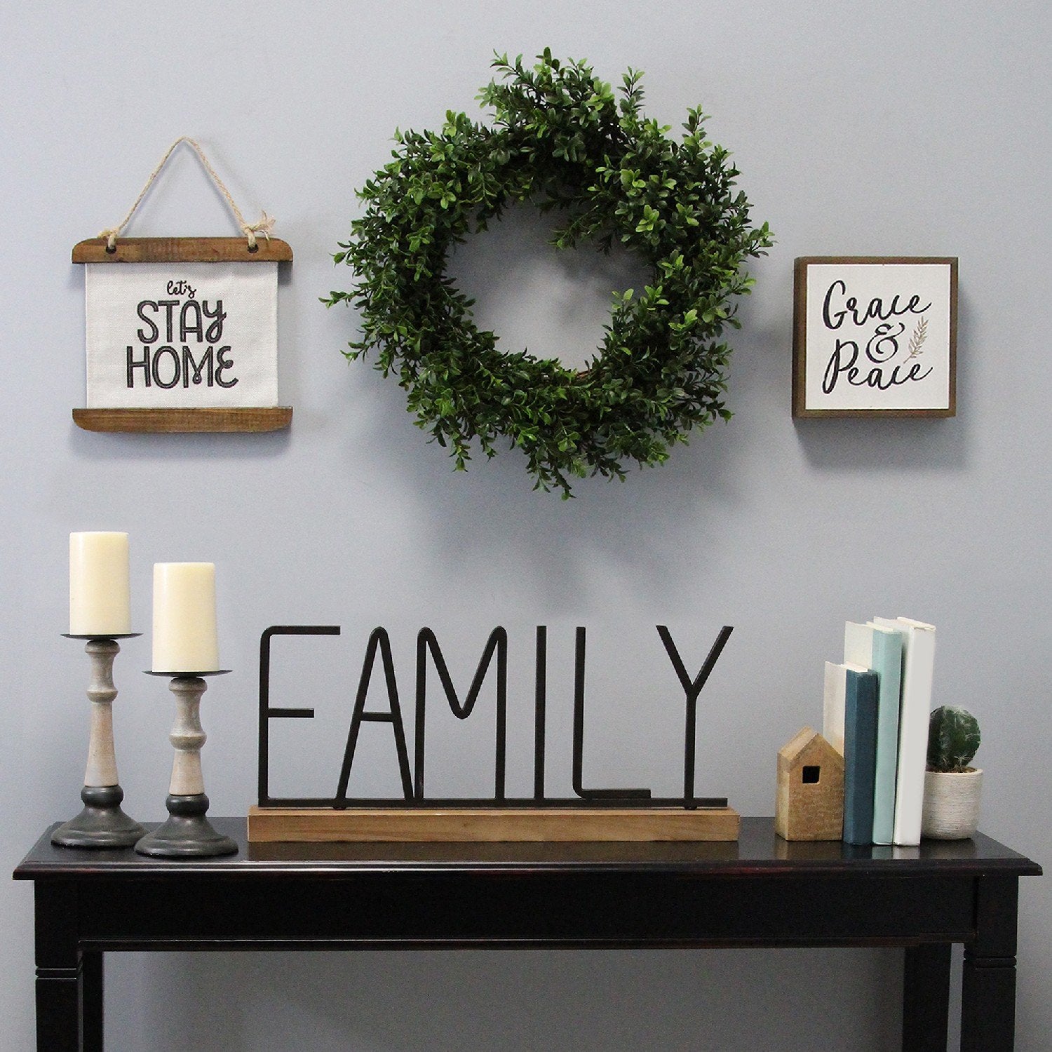"Family" Metal & Wood Tabletop