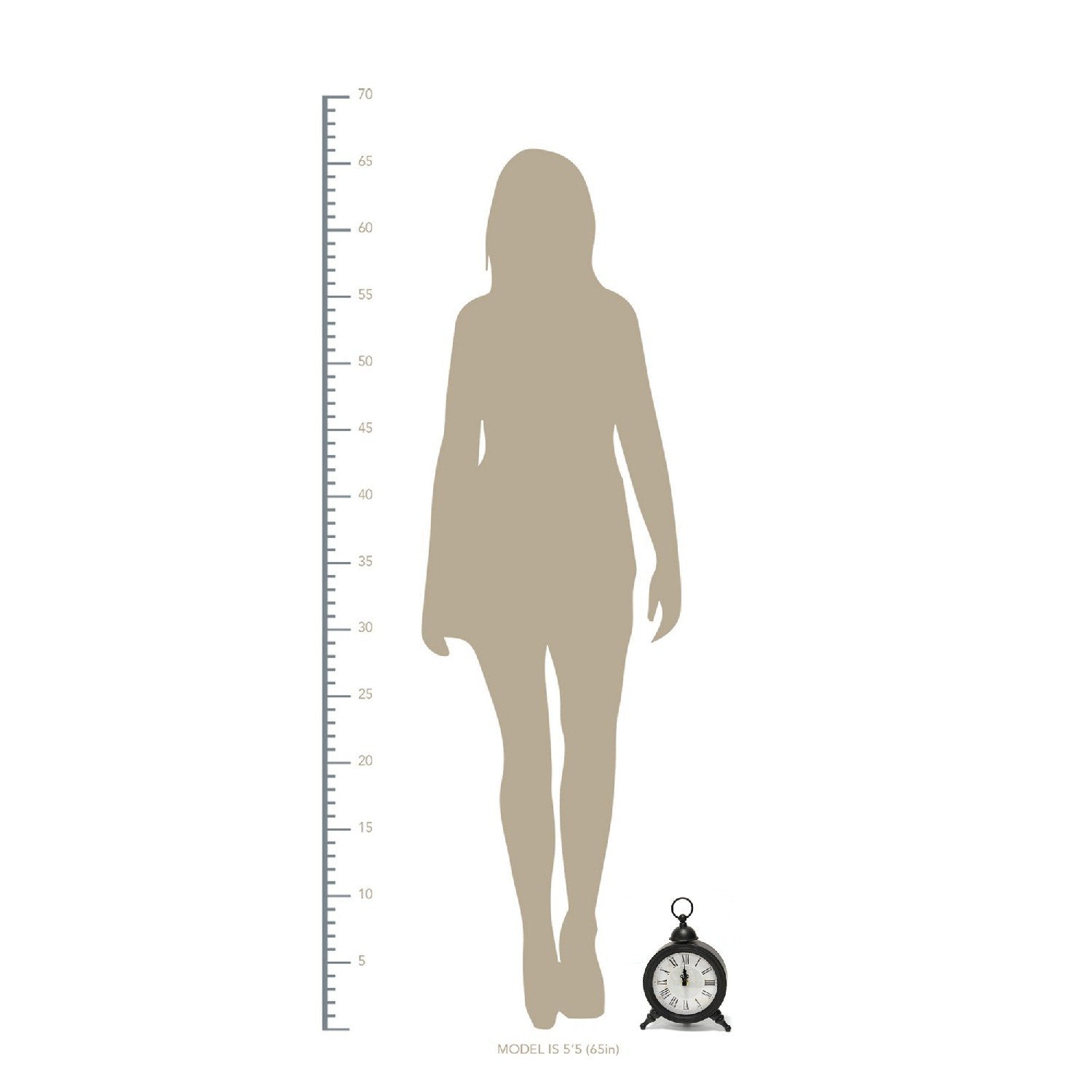 Elegant Norman Metal Table Clock