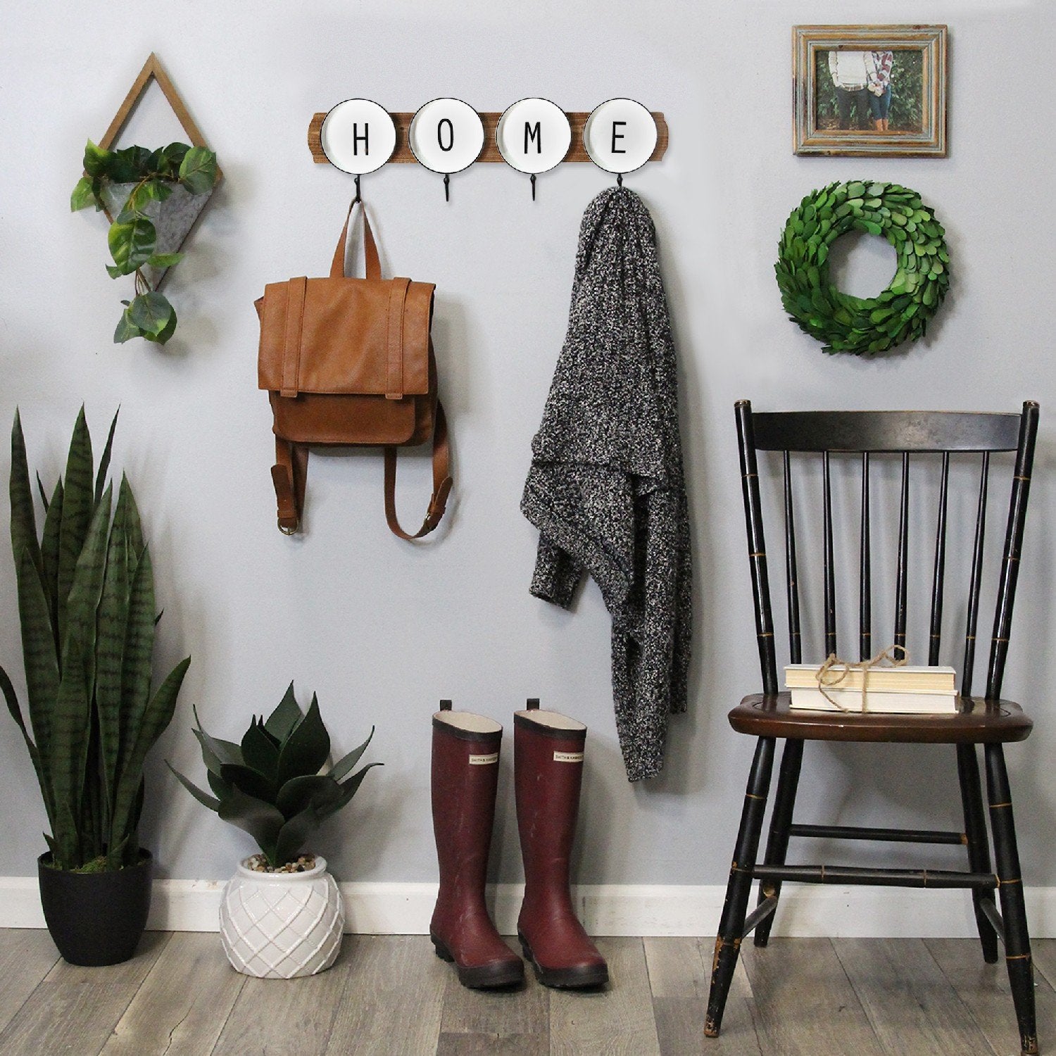 Farmhouse "Home" Wall Coat Rack