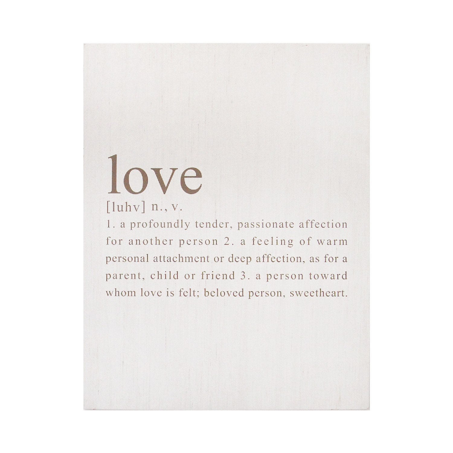 "Definition of Love" White Wall Decor