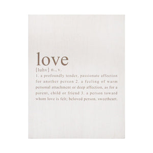 "Definition of Love" White Wall Decor