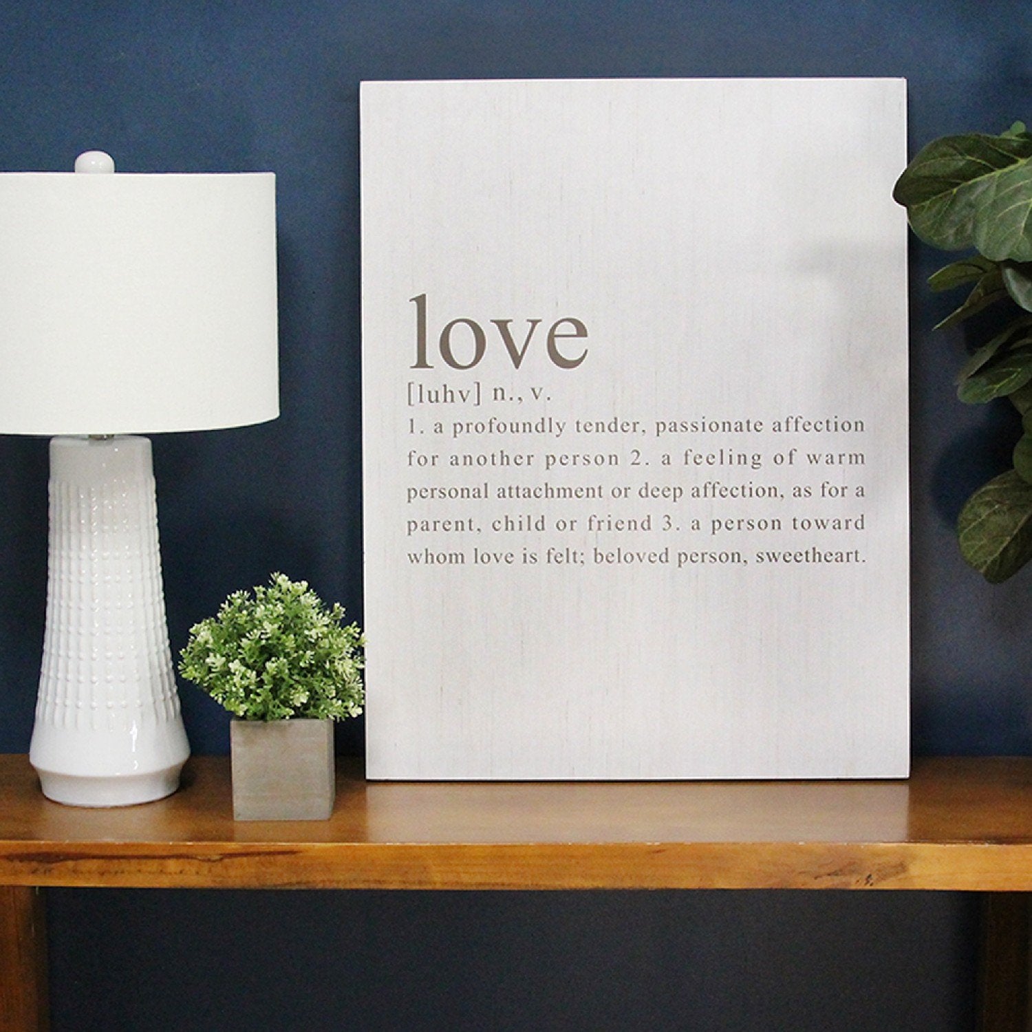 "Definition of Love" White Wall Decor