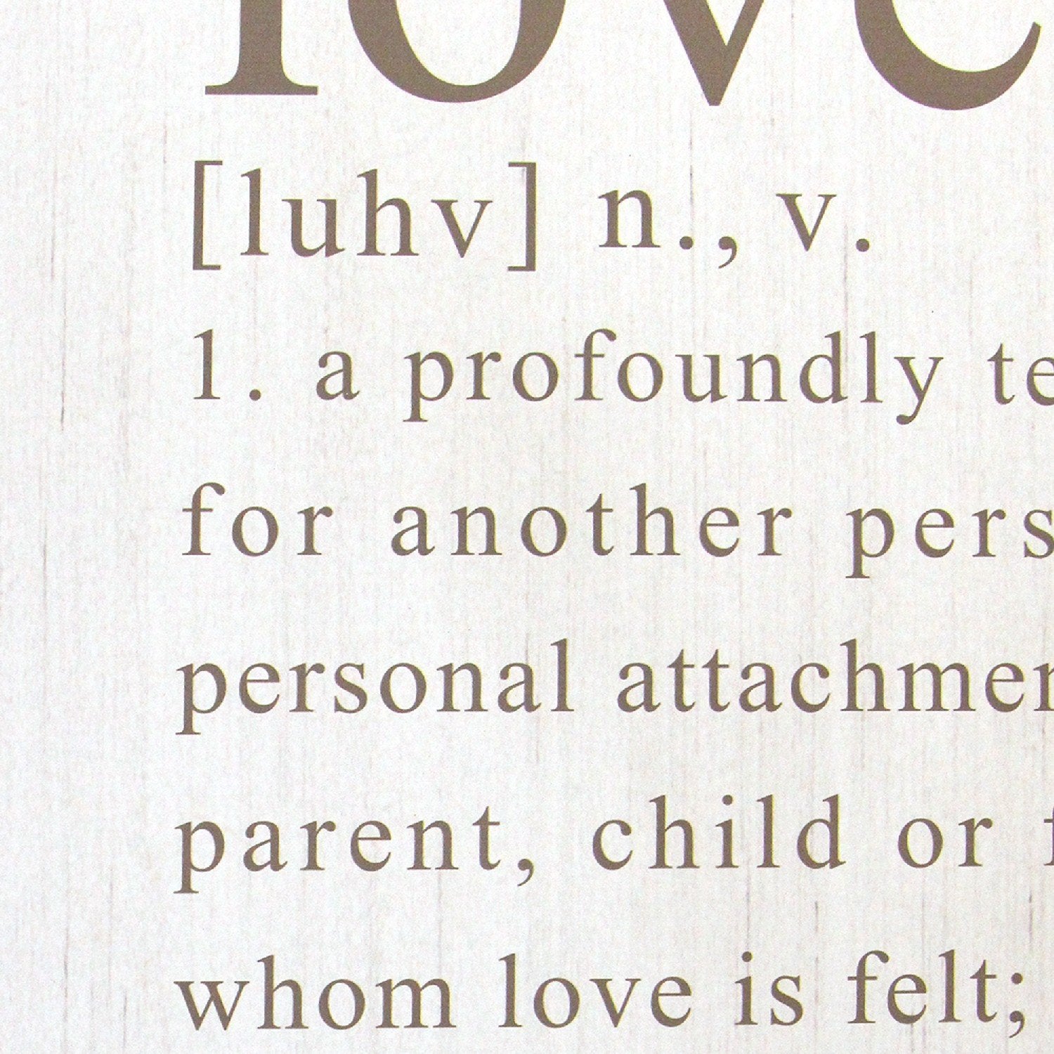"Definition of Love" White Wall Decor