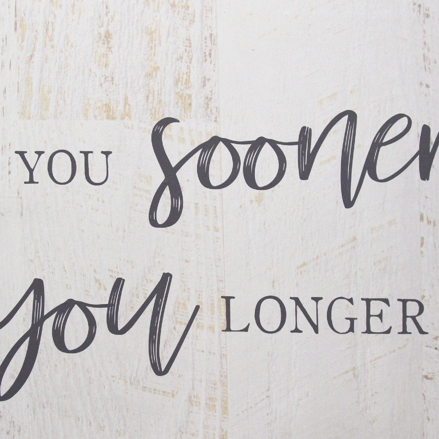 Bold Love You Longer Oversized Wall Art