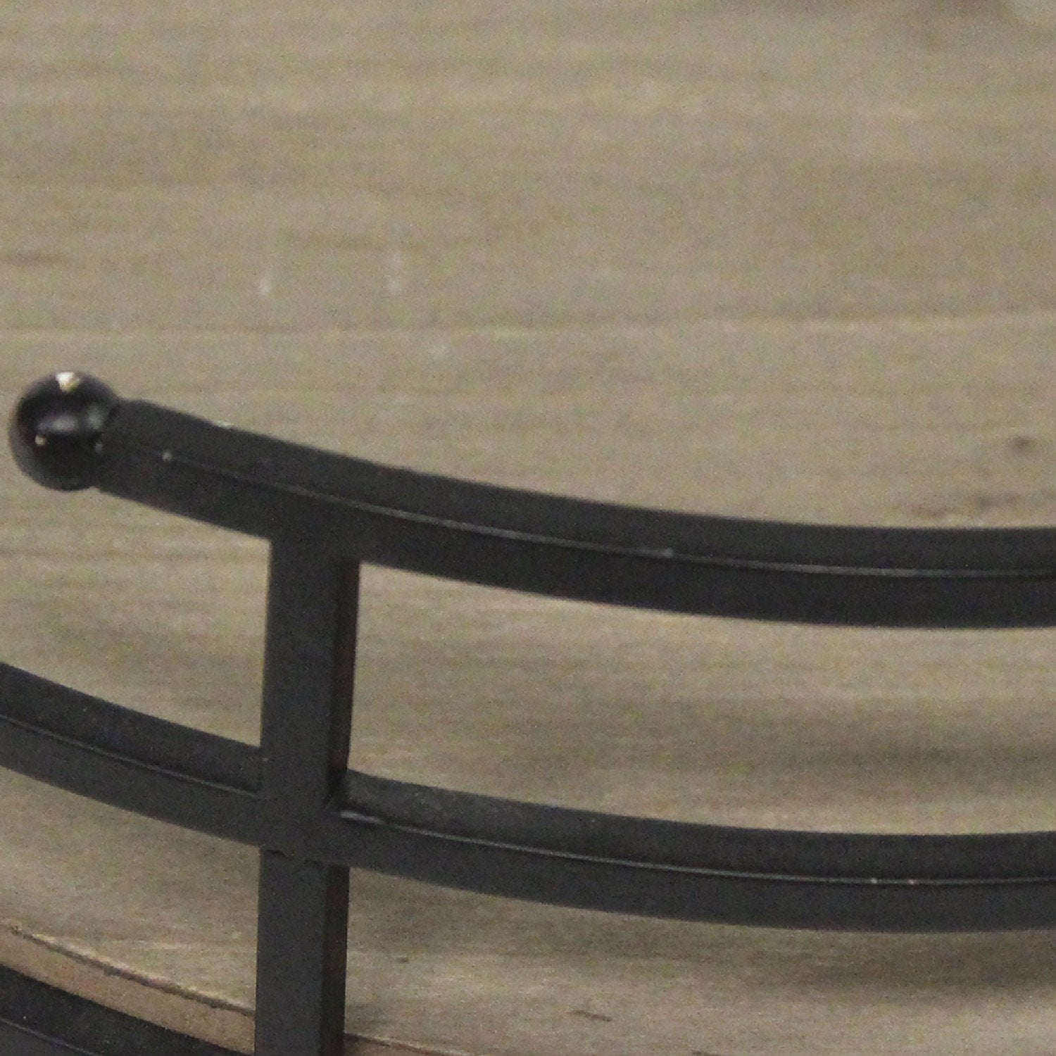 12" Round Metal Frame & Wood Tray