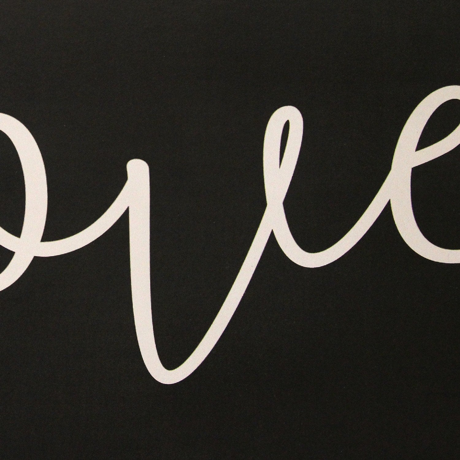 Matte Black Script "Love You" Wall Decor