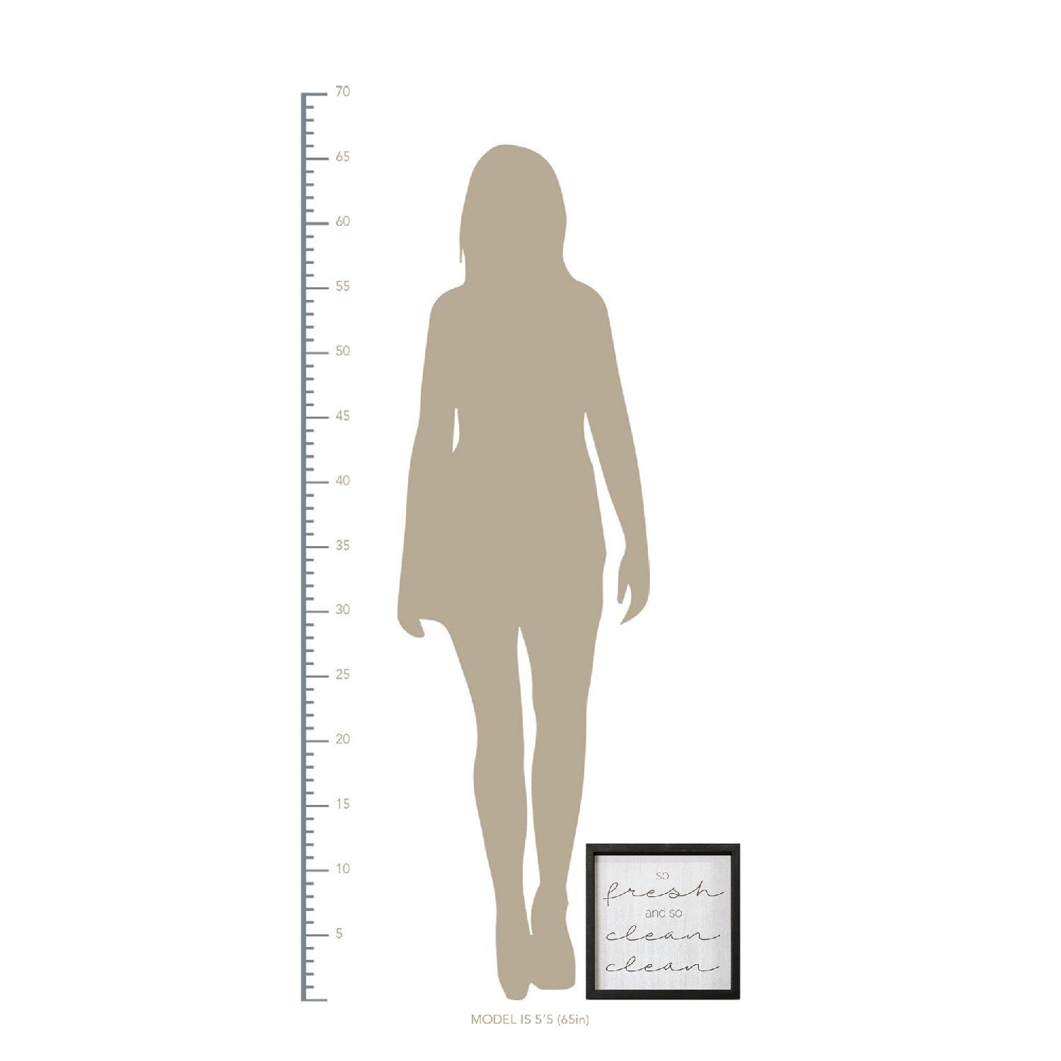 Set of 2 Get Naked  Black Wood Framed Wall Art