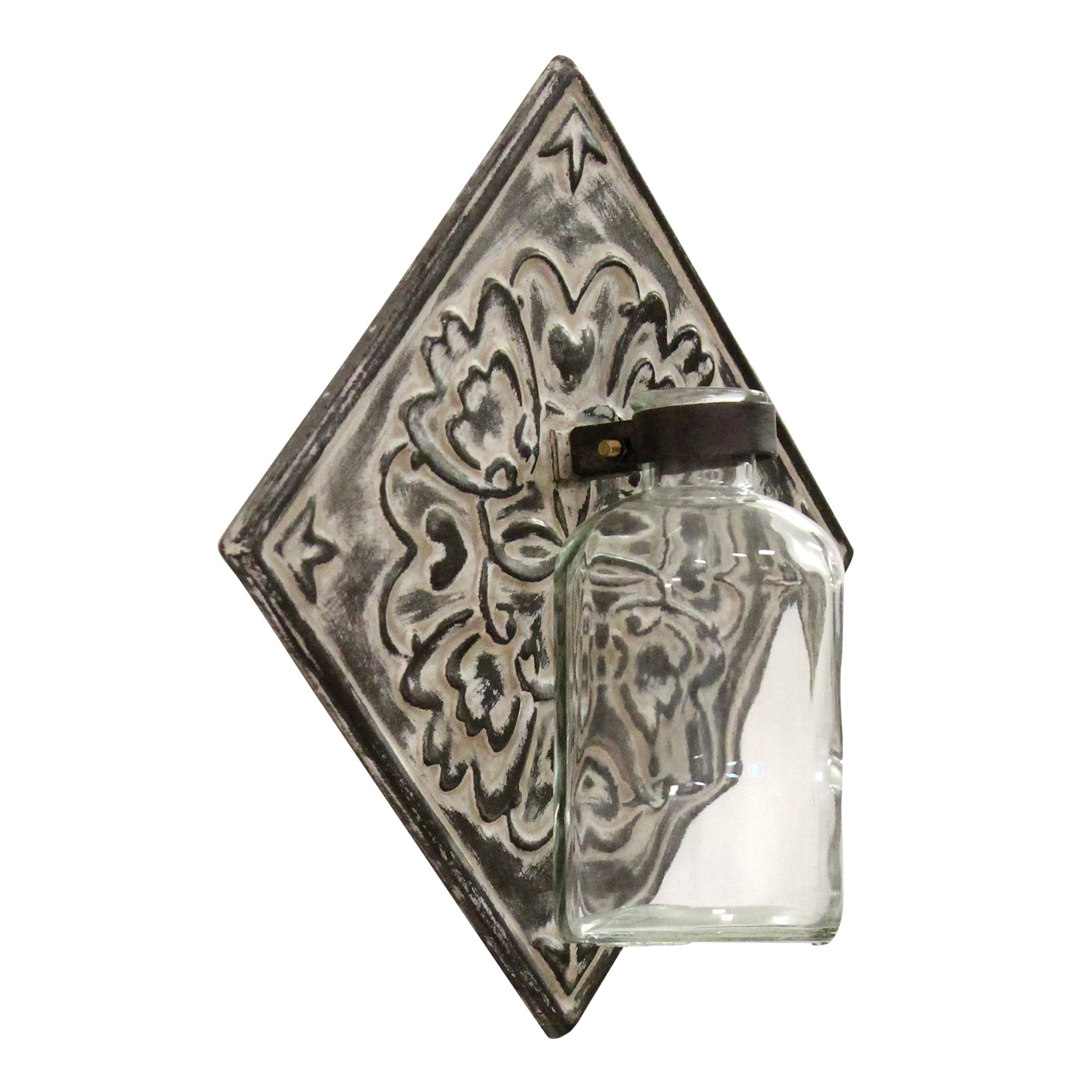 Set of 4 Hanging Glass Vase on Tile Wall Decor