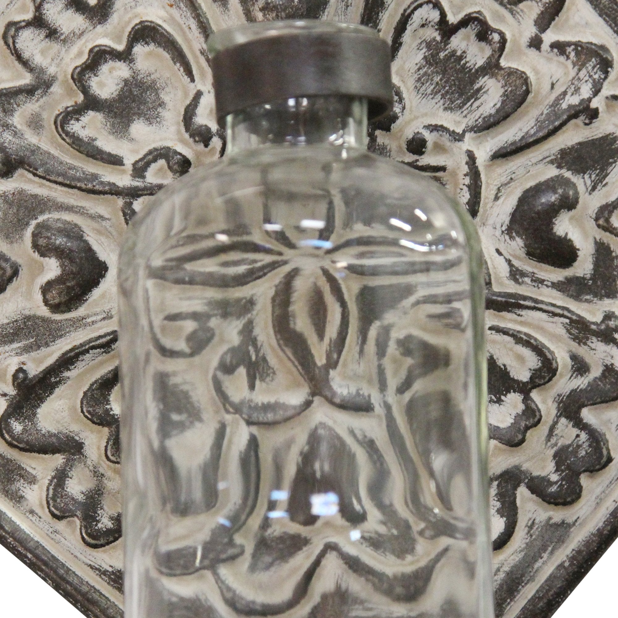 Set of 4 Hanging Glass Vase on Tile Wall Decor