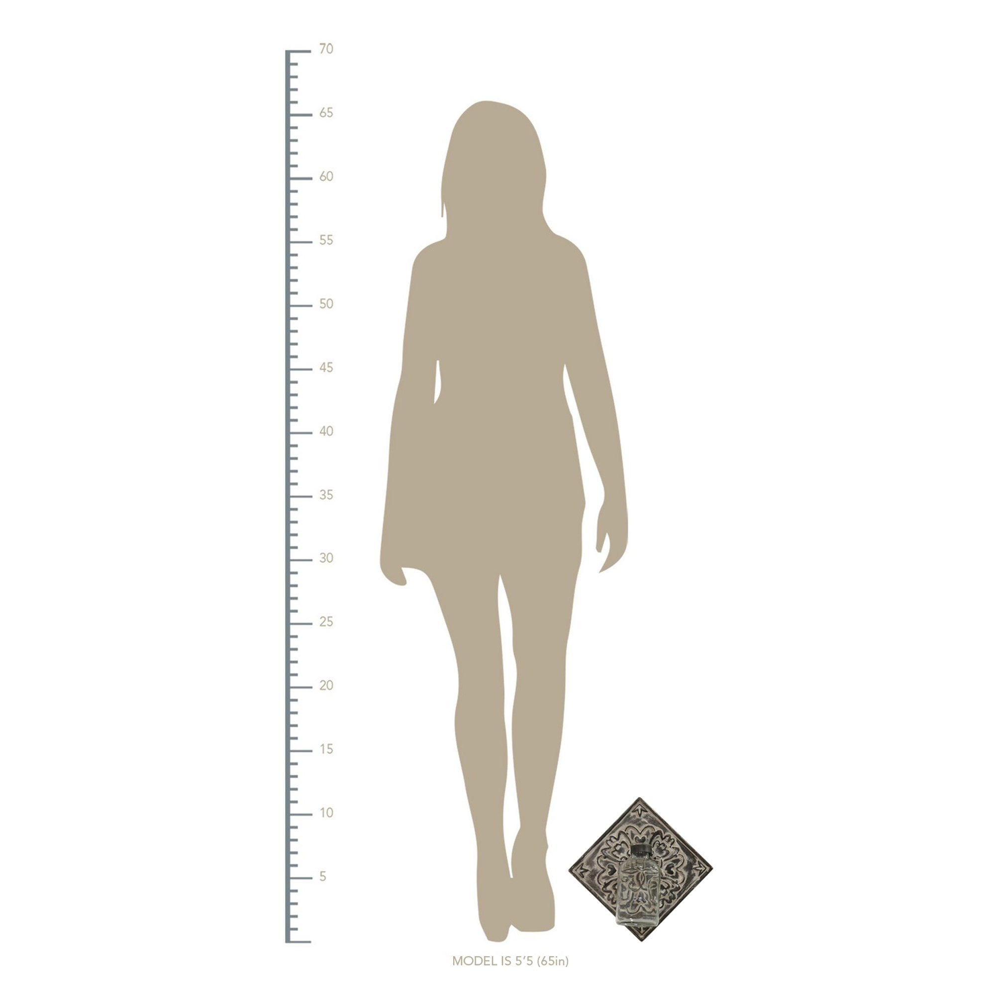 Set of 4 Hanging Glass Vase on Tile Wall Decor