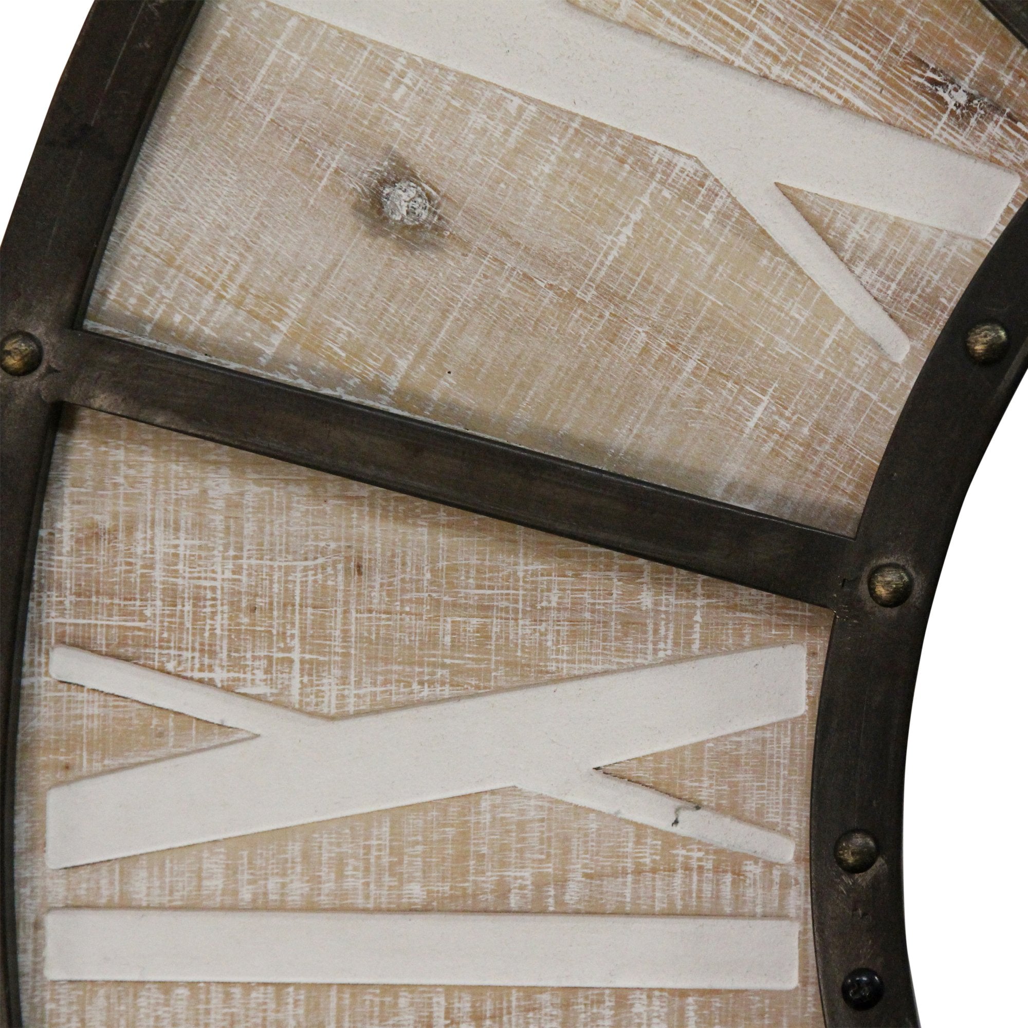 31.50" Oversized Wood & Metal Farmhouse Jackson Wall Clock