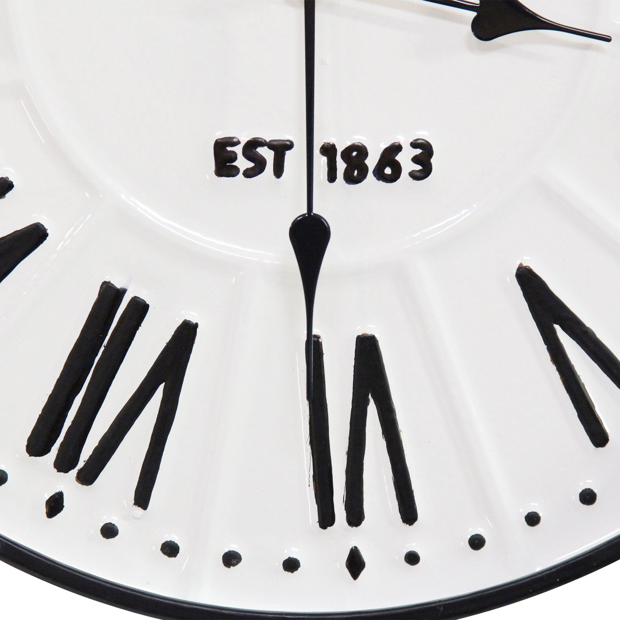 16" Metal Enamel Parker Wall Clock