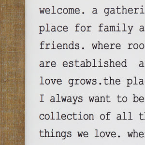 "Our Home" Metal & Wood Framed Wall Art