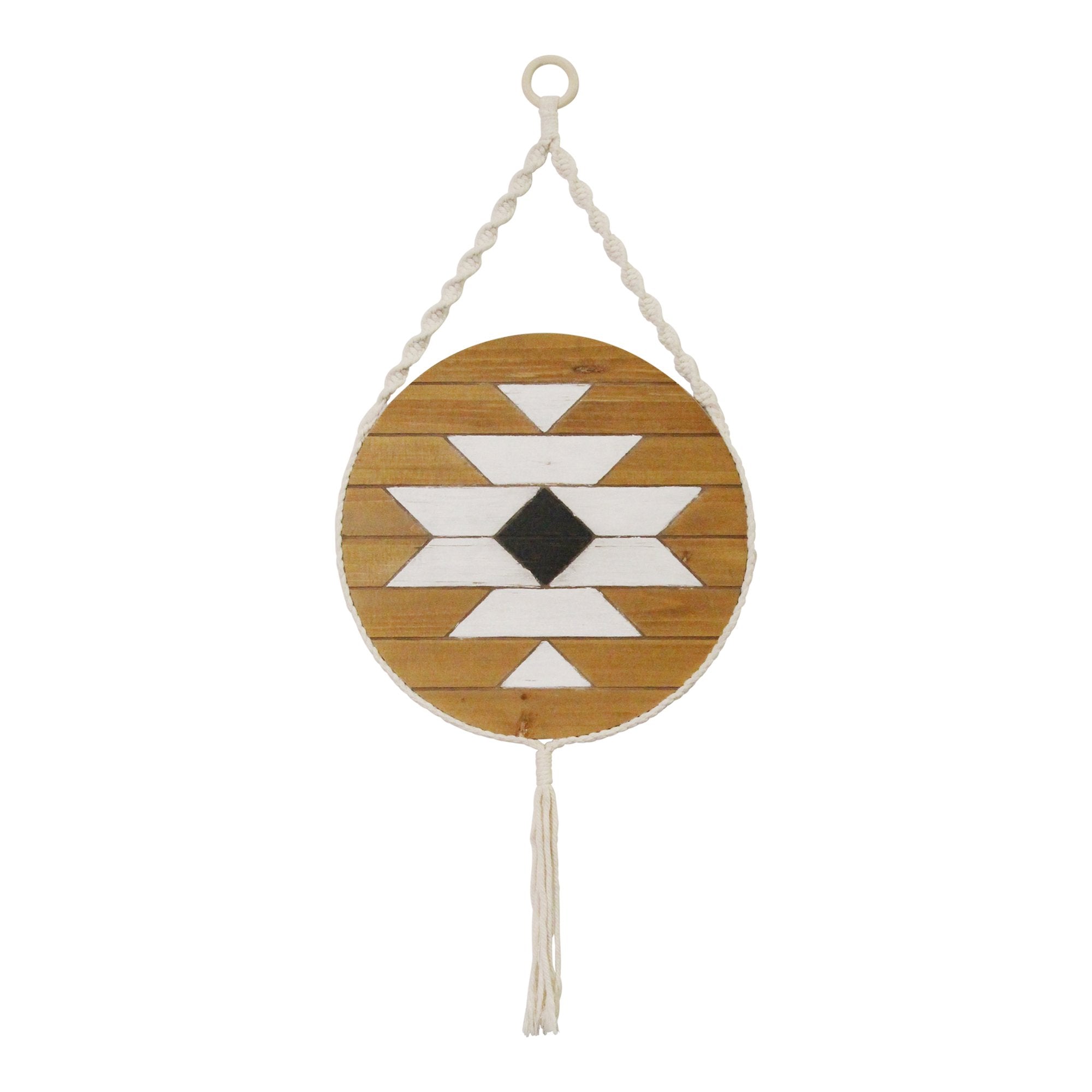 Boho Style Hanging Mayan Design Wood Wall Art