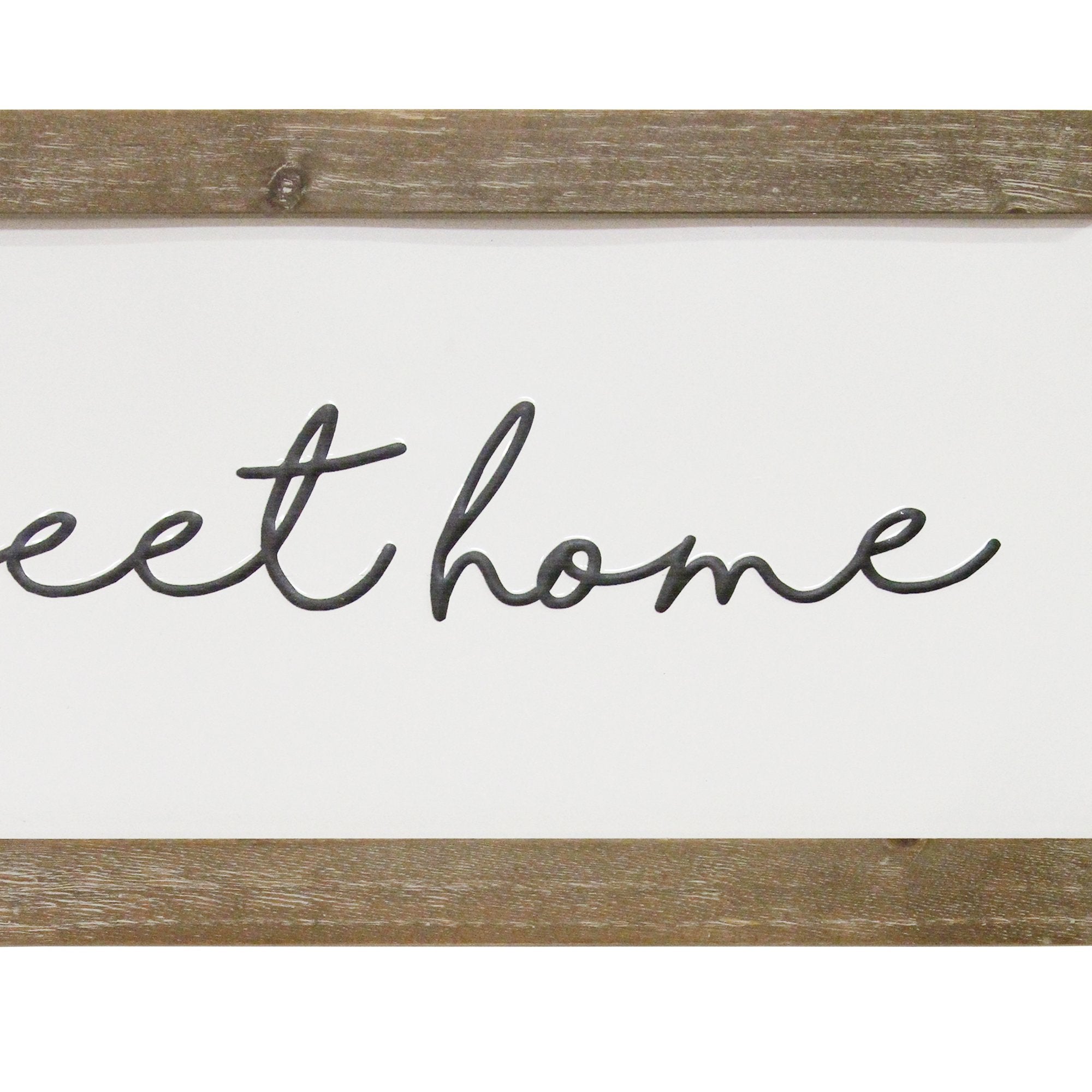Scripted "Home Sweet Home" Metal & Wood Wall Decor