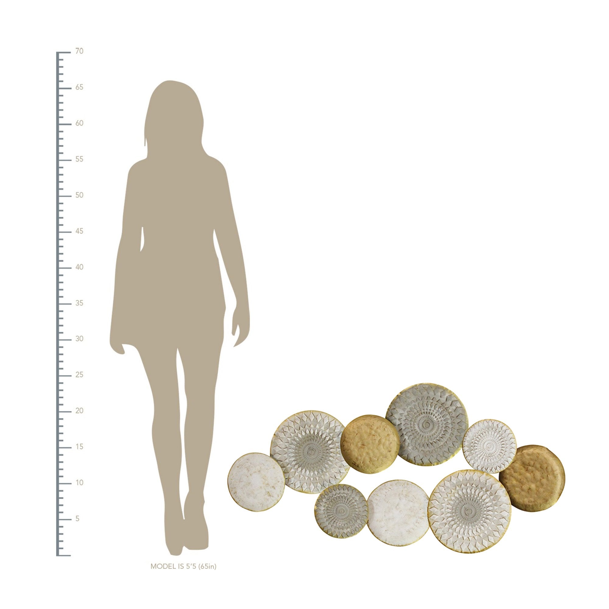 Soho Shimmer Metal Plates Statement Wall Decor