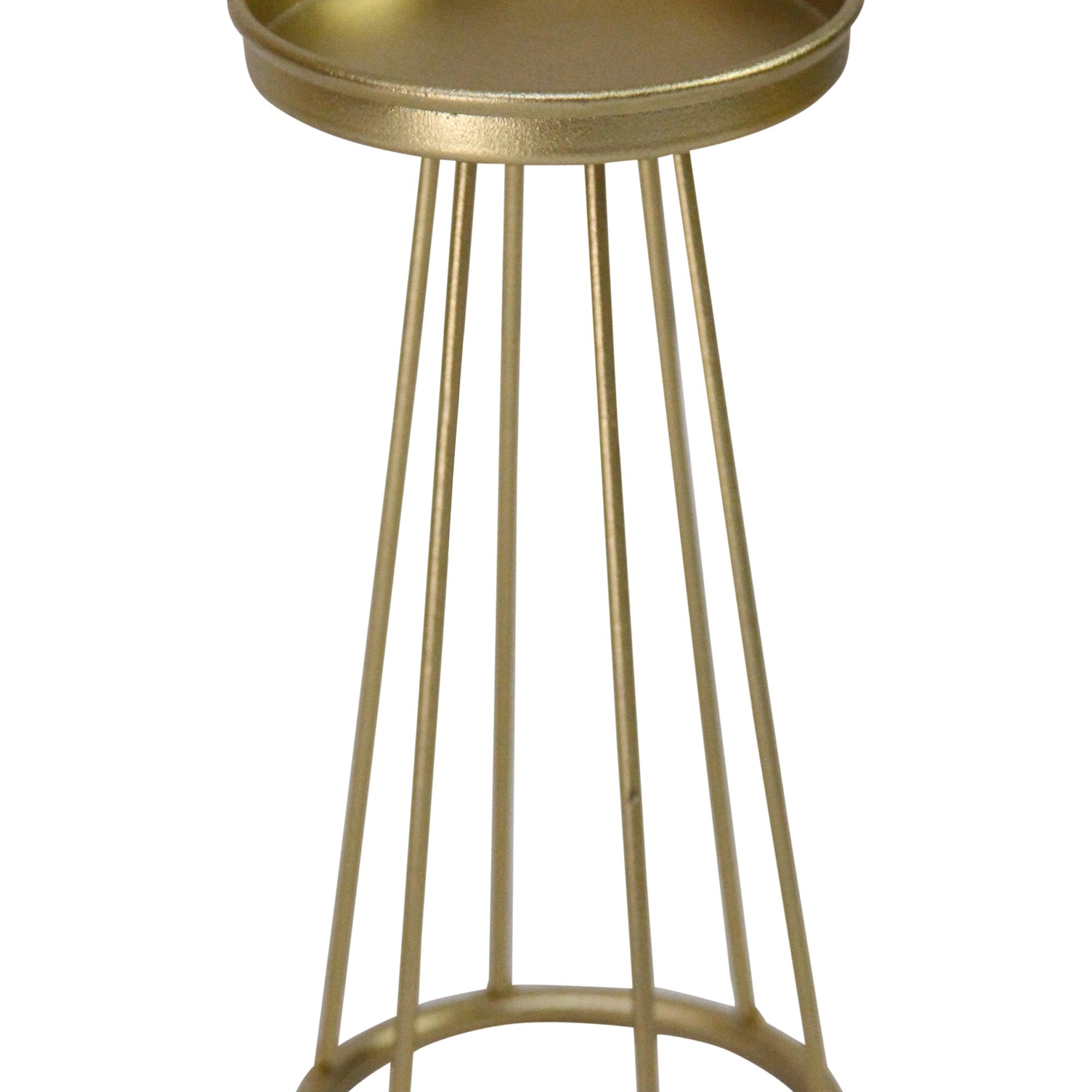 S/3 Gold Finish Mid-Century Candlesticks