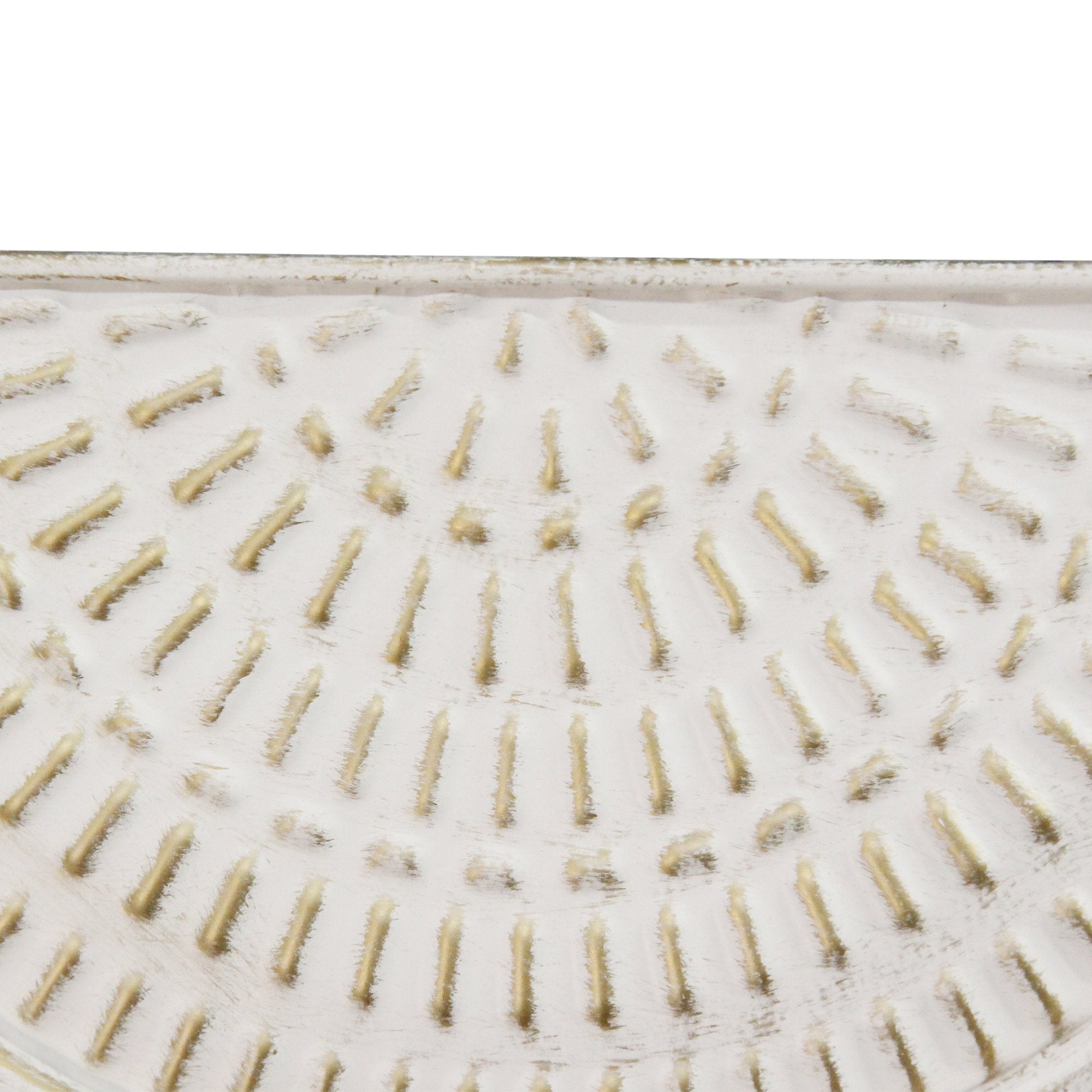 S/3 White Distressed Circle Wall Planters