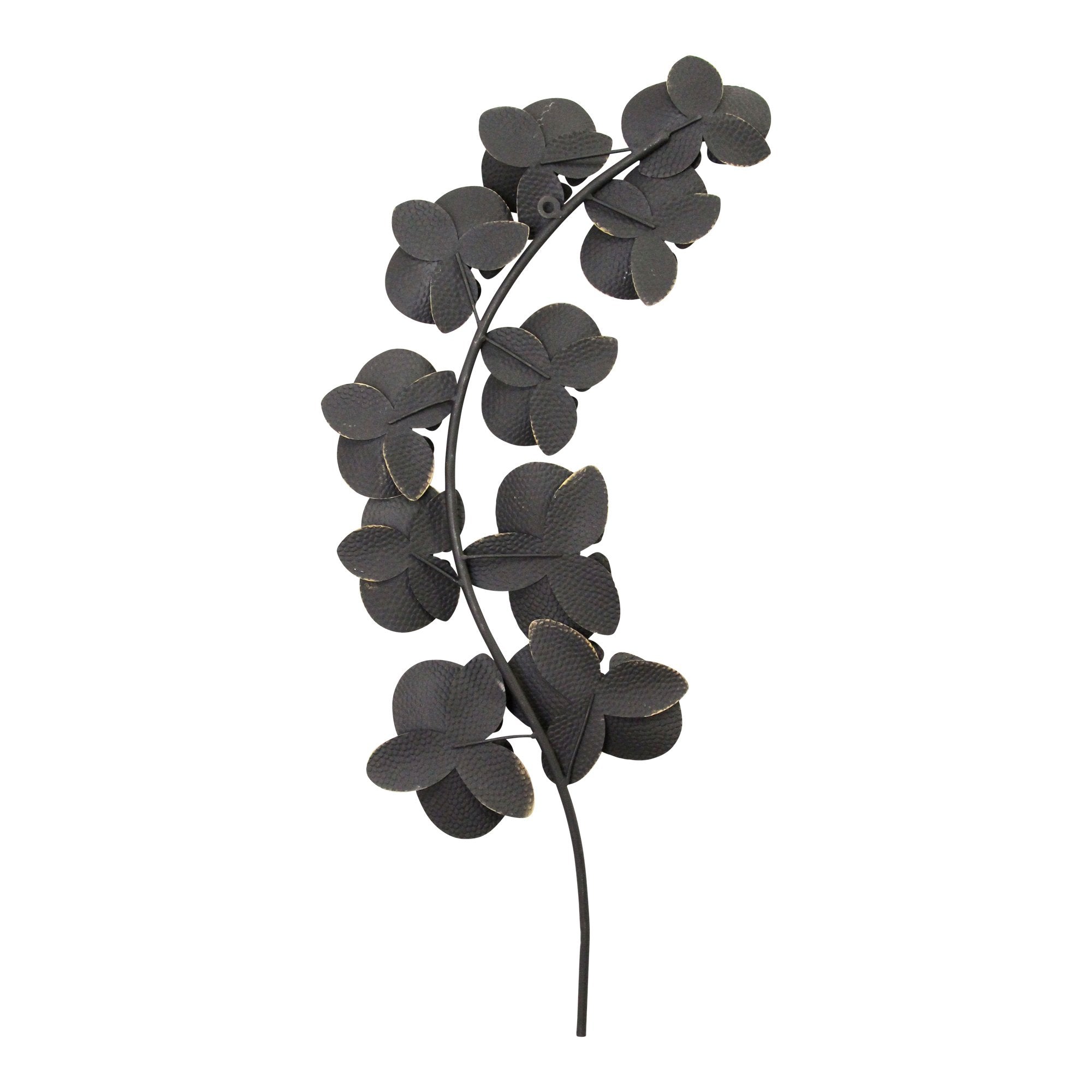 Matte Black & Gold Metal Orchids Wall Decor
