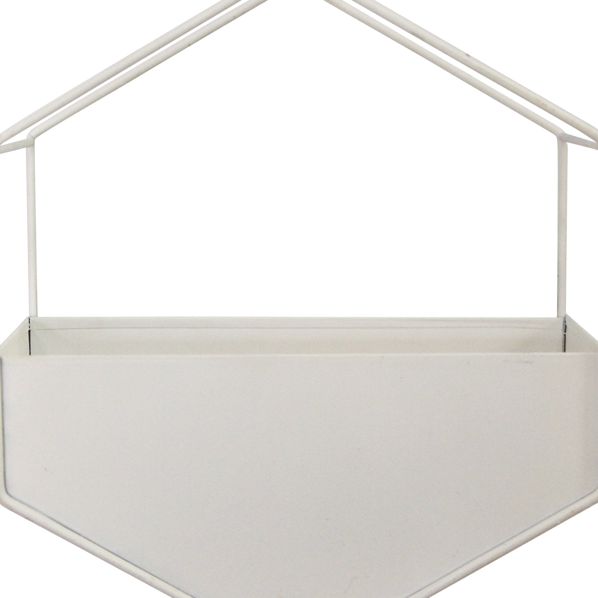 White Metal Wall Planter