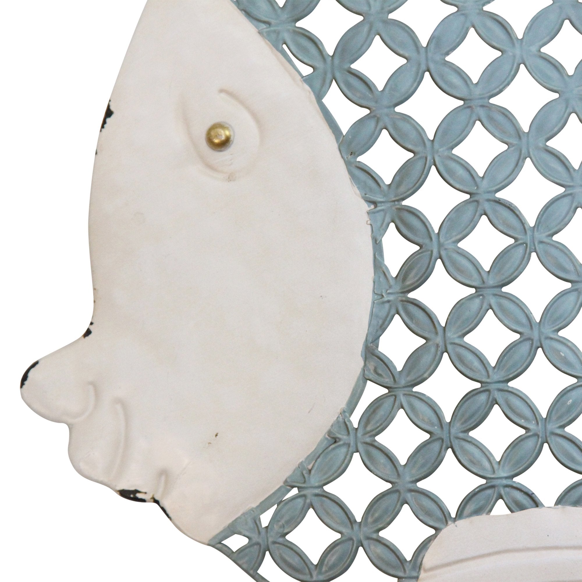 S/2 Tropical Two-Tone Metal Fish Wall Decor